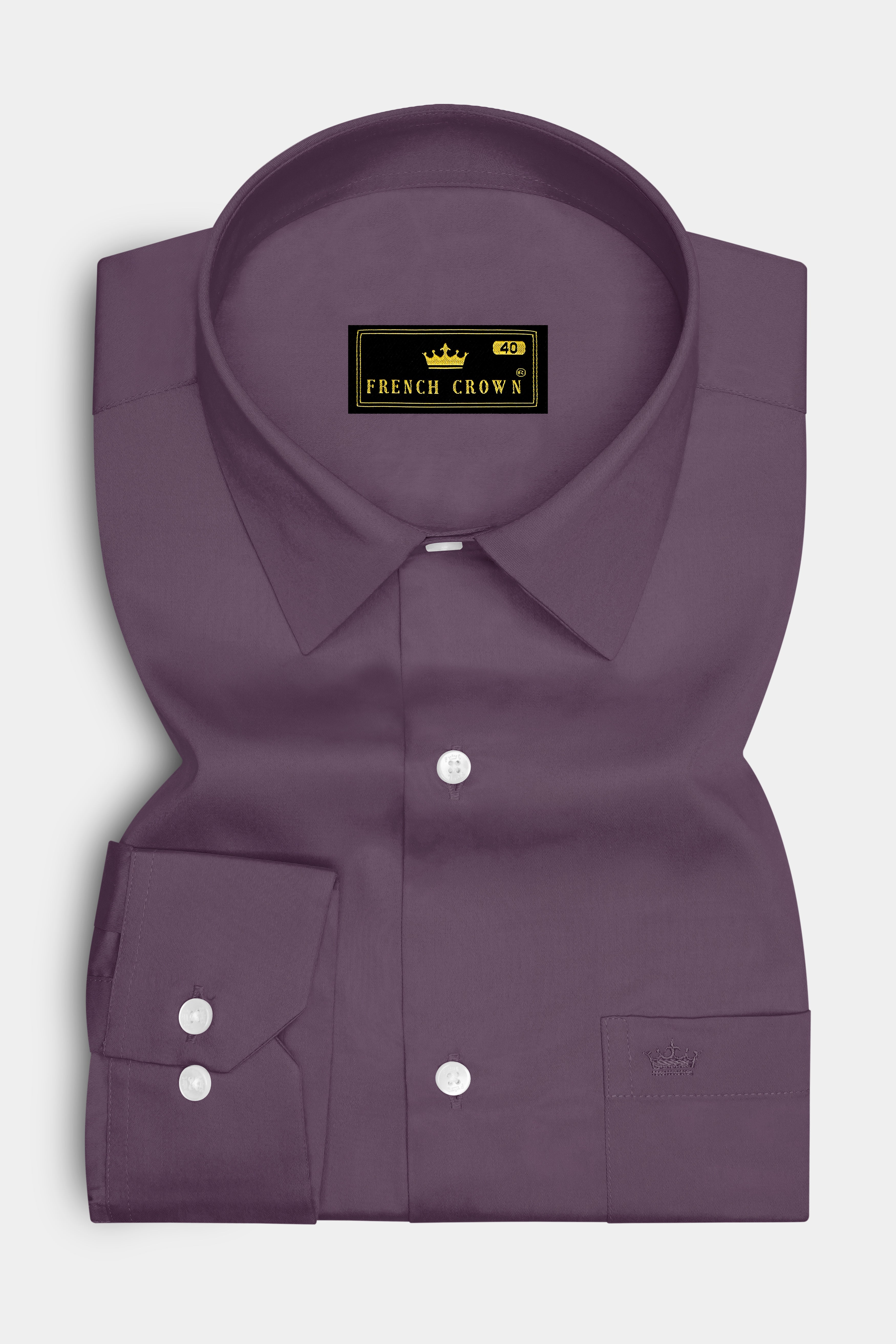 Mauvero-Taupe Purple Subtle Sheen Super Soft Premium Cotton Dress Shirt