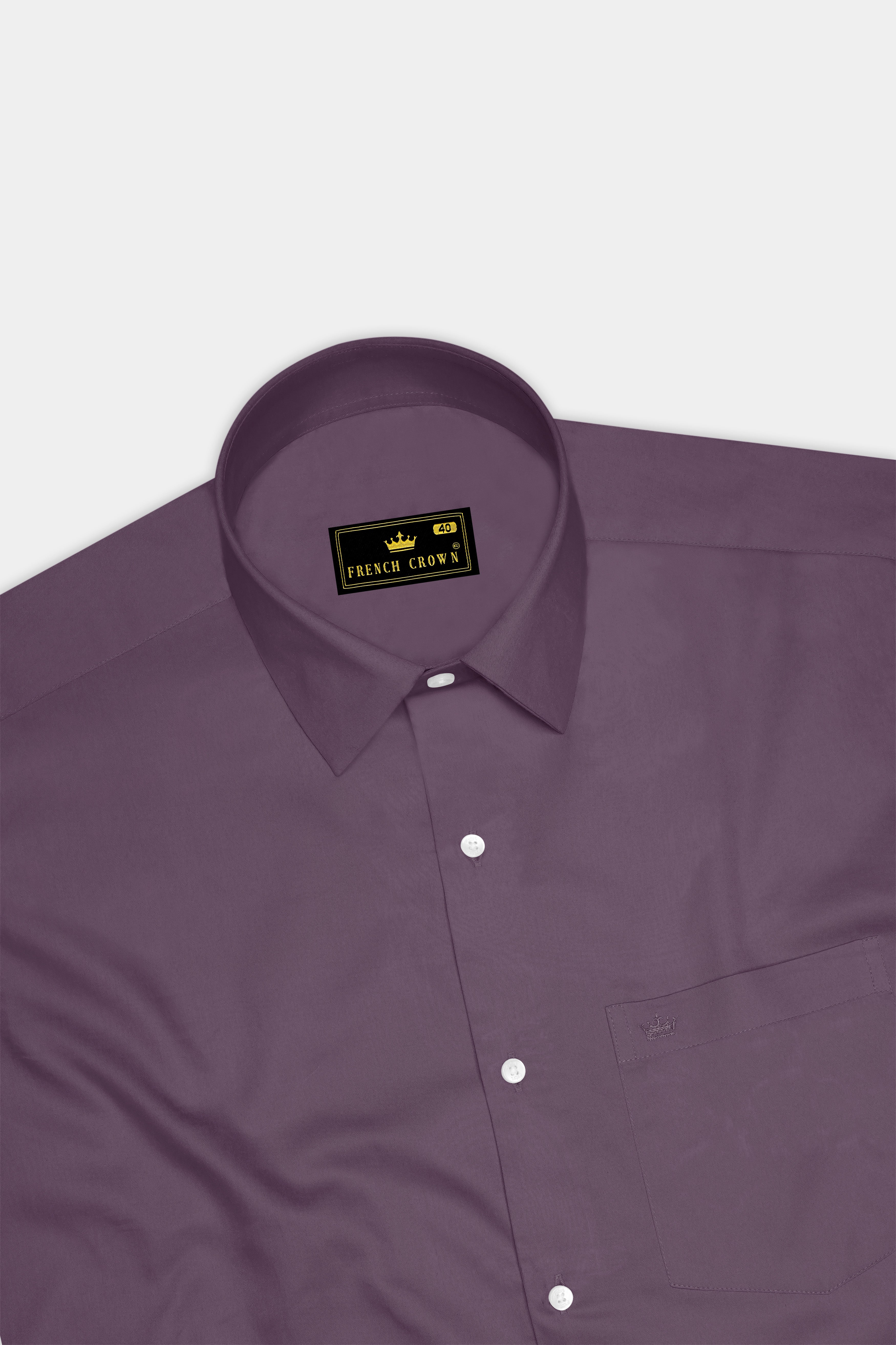 Mauvero-Taupe Purple Subtle Sheen Super Soft Premium Cotton Dress Shirt