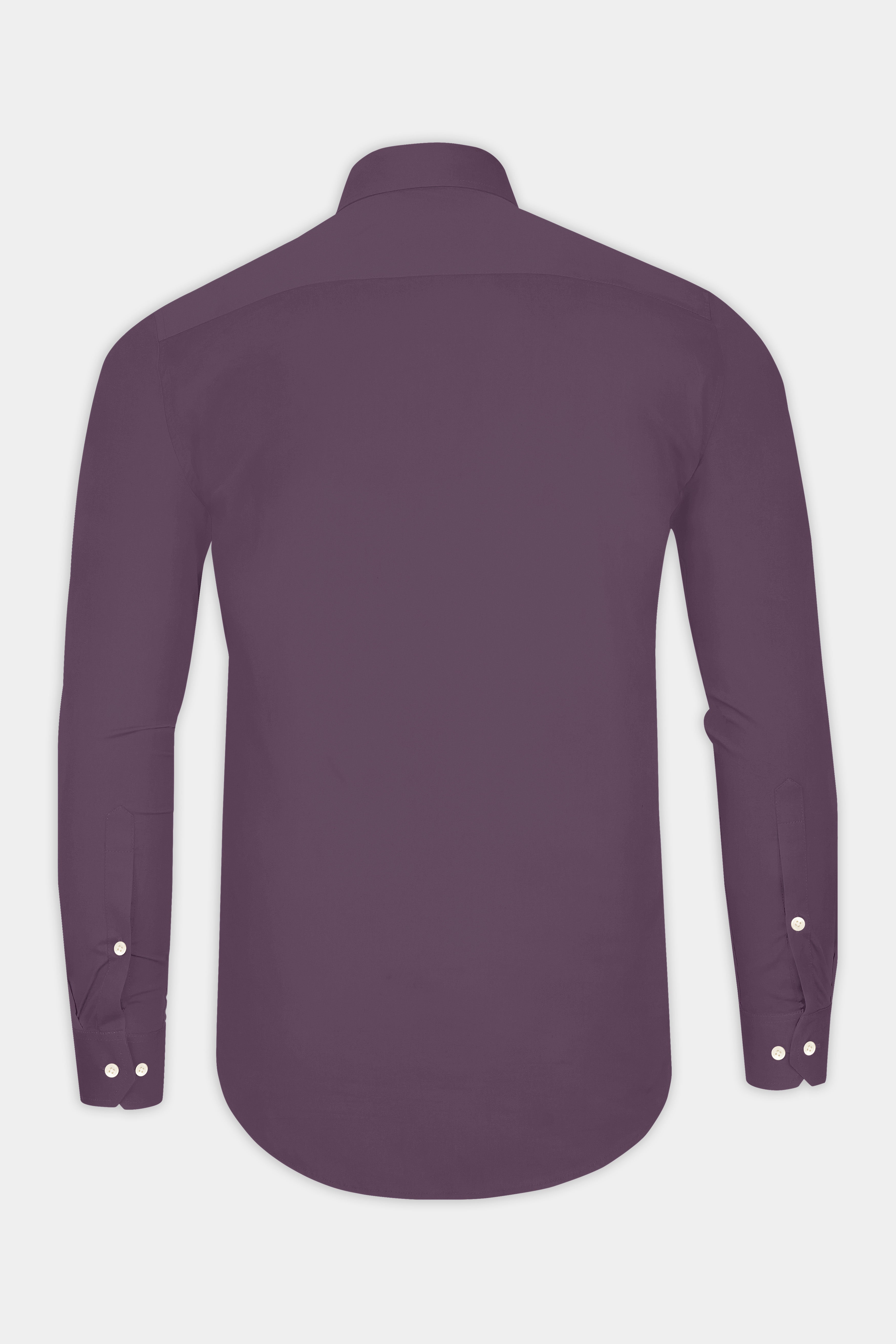Mauvero-Taupe Purple Plain Solid Formal Premium Cotton Shirt For Men