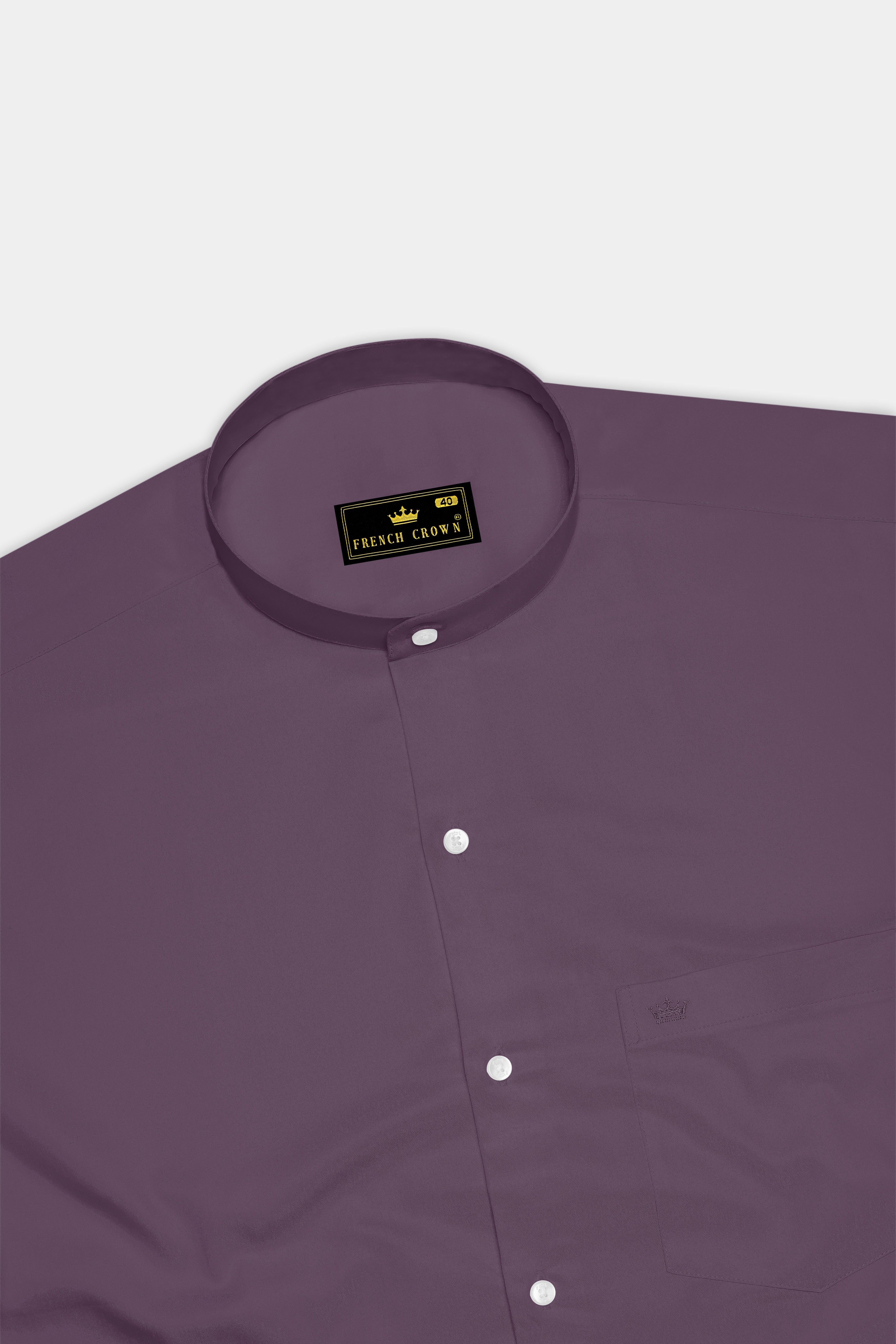 Mauvero-Taupe Purple Subtle Sheen Super Soft Premium Cotton Mandarin Dress Shirt 14498-M-38, 14498-M-H-38, 14498-M-39, 14498-M-H-39, 14498-M-40, 14498-M-H-40, 14498-M-42, 14498-M-H-42, 14498-M-44, 14498-M-H-44, 14498-M-46, 14498-M-H-46, 14498-M-48, 14498-M-H-48, 14498-M-50, 14498-M-H-50, 14498-M-52, 14498-M-H-52