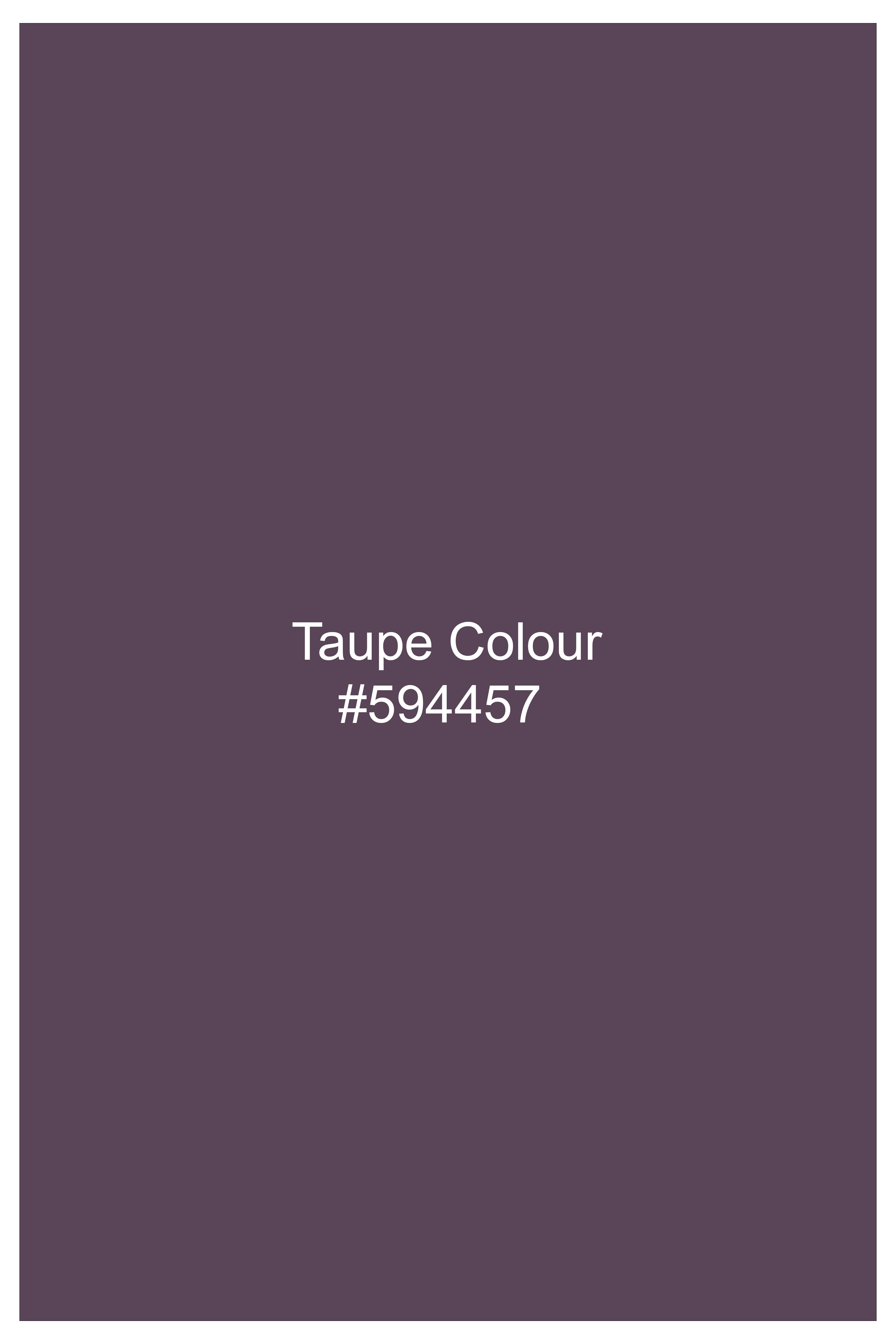 Mauvero-Taupe Purple Subtle Sheen Super Soft Premium Cotton Mandarin Dress Shirt