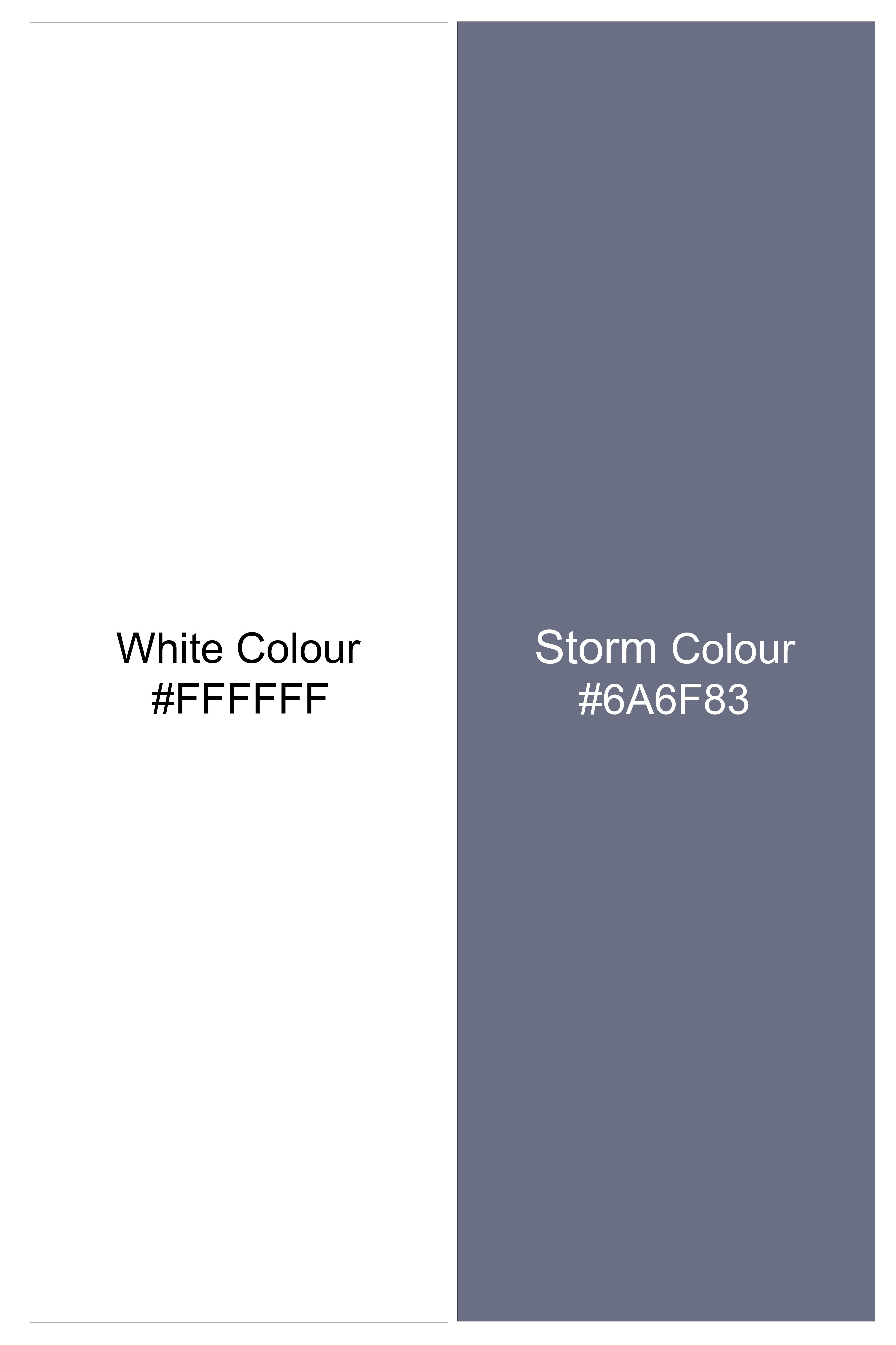 Monovelle-Storm Gray And Bright White Candy Striped Super Soft Premium Cotton Dress White Cuff Collar Shirt