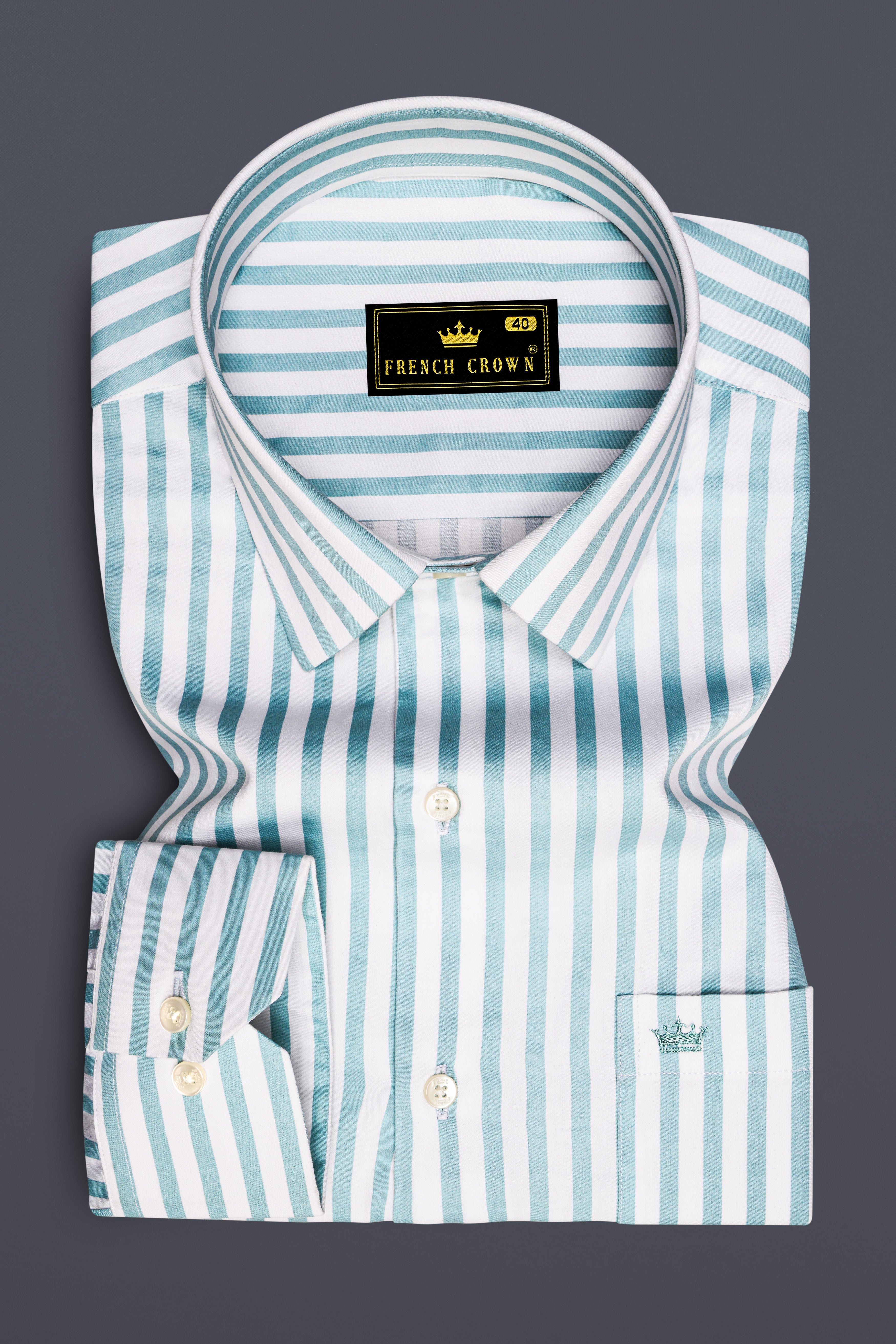 Celestio-Stream Blue And Bright White Candy Striped Subtle Sheen Super Soft Premium Cotton Dress Shirt 14511-38, 14511-H-38, 14511-39, 14511-H-39, 14511-40, 14511-H-40, 14511-42, 14511-H-42, 14511-44, 14511-H-44, 14511-46, 14511-H-46, 14511-48, 14511-H-48, 14511-50, 14511-H-50, 14511-52, 14511-H-52