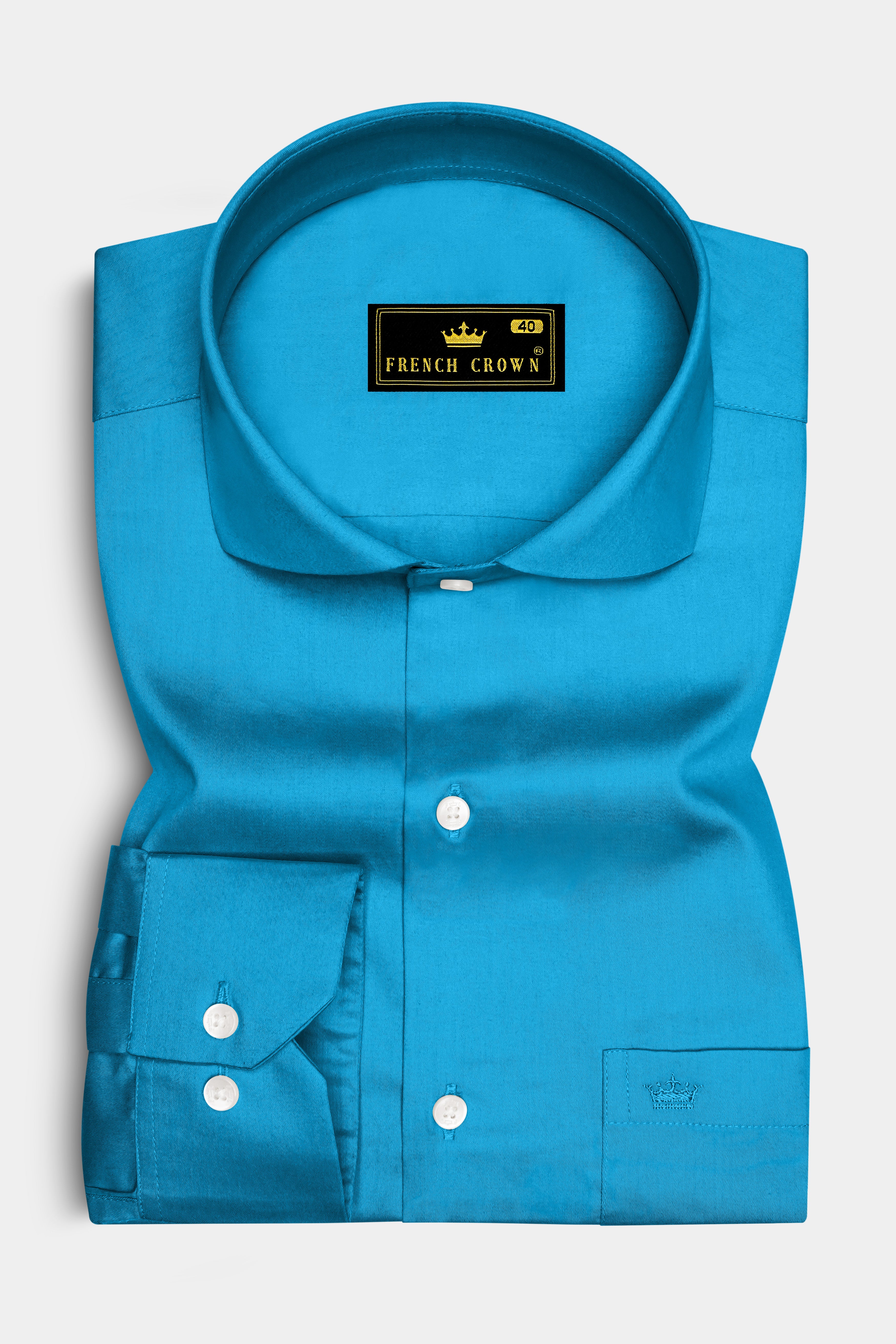 Azurique-Curious Blue Subtle Sheen Super Soft Premium Cotton Cut Away Collar Dress Shirt 14515-CA-38, 14515-CA-H-38, 14515-CA-39, 14515-CA-H-39, 14515-CA-40, 14515-CA-H-40, 14515-CA-42, 14515-CA-H-42, 14515-CA-44, 14515-CA-H-44, 14515-CA-46, 14515-CA-H-46, 14515-CA-48, 14515-CA-H-48, 14515-CA-50, 14515-CA-H-50, 14515-CA-52, 14515-CA-H-52