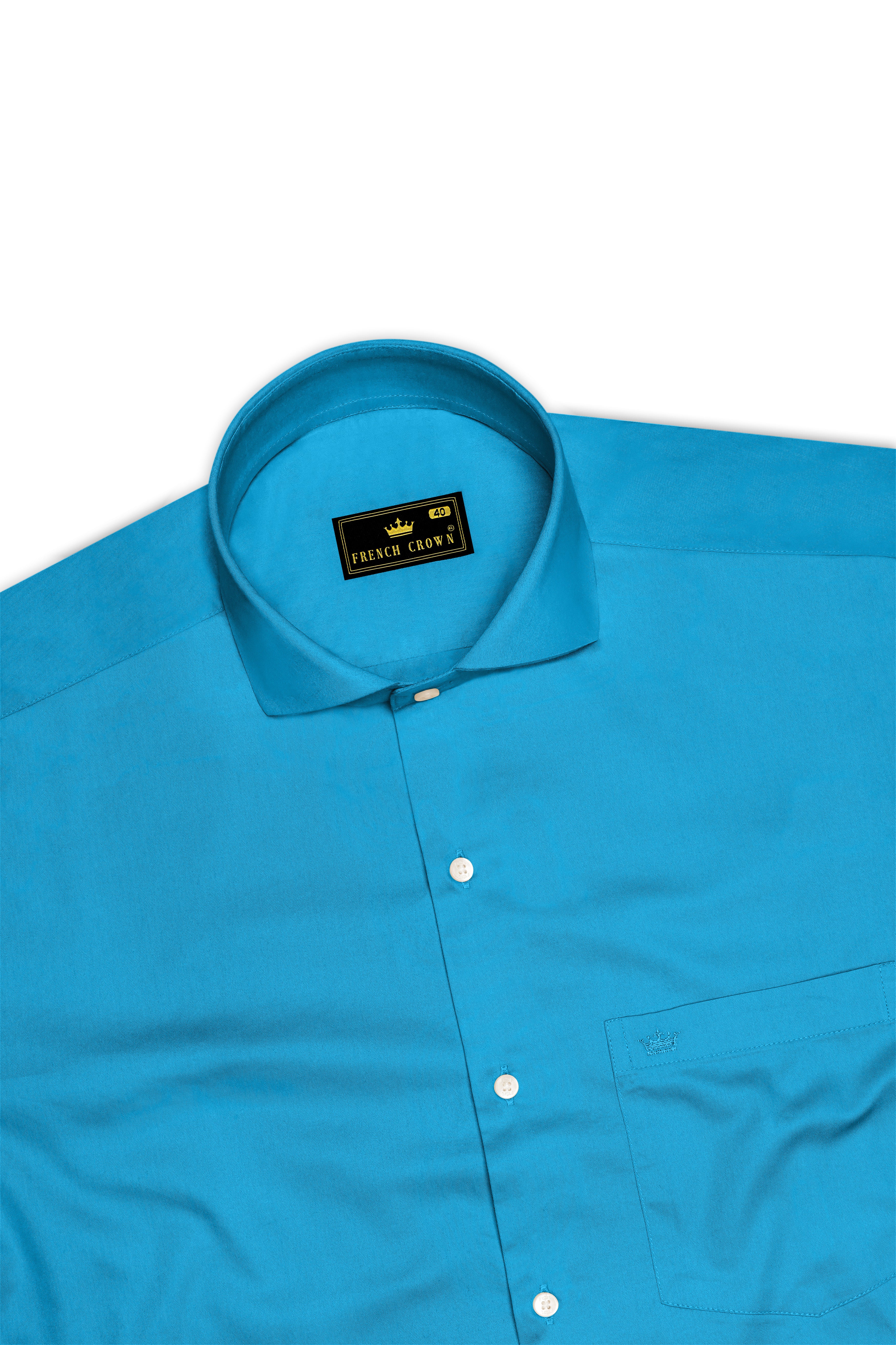 Azurique-Curious Blue Subtle Sheen Super Soft Premium Cotton Cut Away Collar Dress Shirt 14515-CA-38, 14515-CA-H-38, 14515-CA-39, 14515-CA-H-39, 14515-CA-40, 14515-CA-H-40, 14515-CA-42, 14515-CA-H-42, 14515-CA-44, 14515-CA-H-44, 14515-CA-46, 14515-CA-H-46, 14515-CA-48, 14515-CA-H-48, 14515-CA-50, 14515-CA-H-50, 14515-CA-52, 14515-CA-H-52