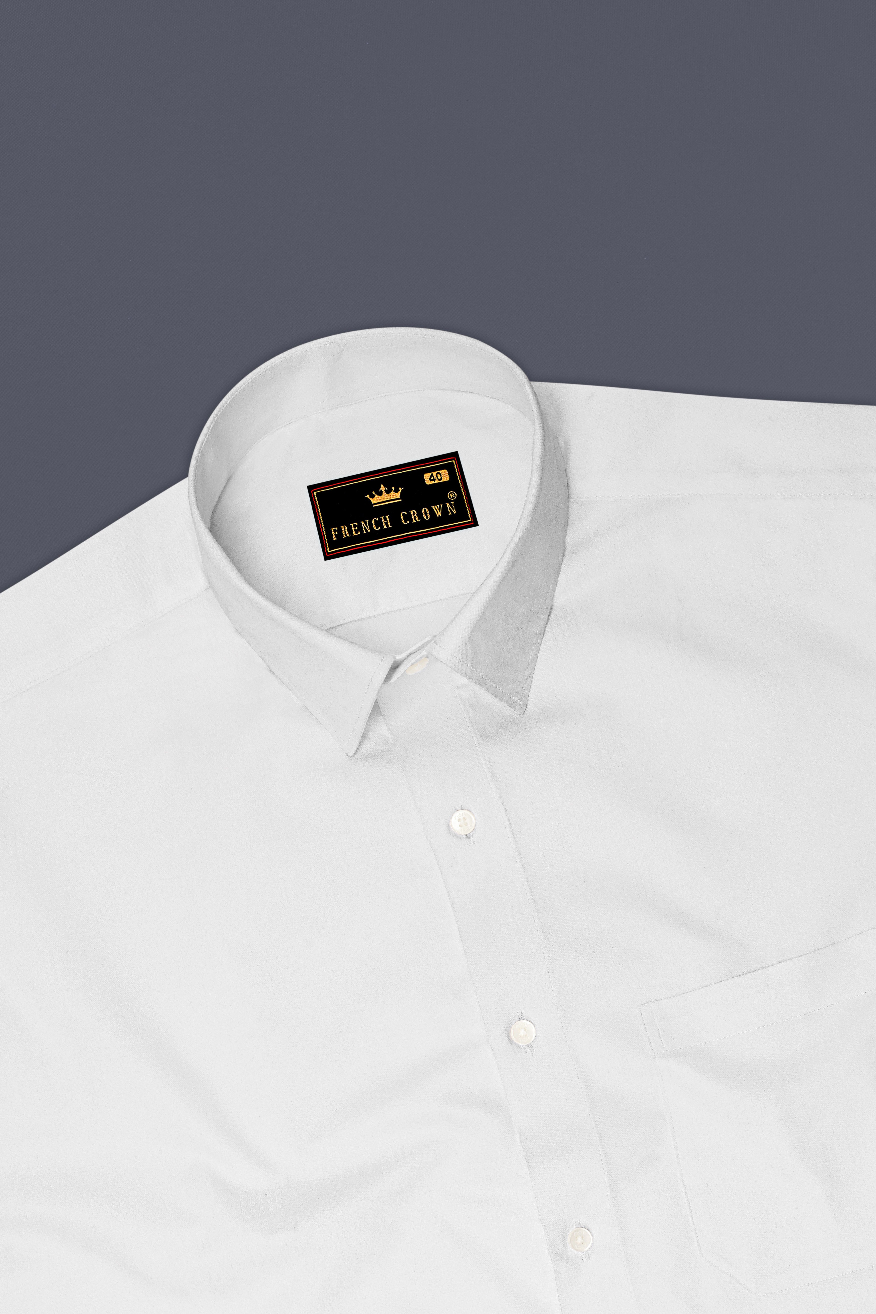 Pearl-Bright White Jacquard Textured Premium Cotton Dress Shirt