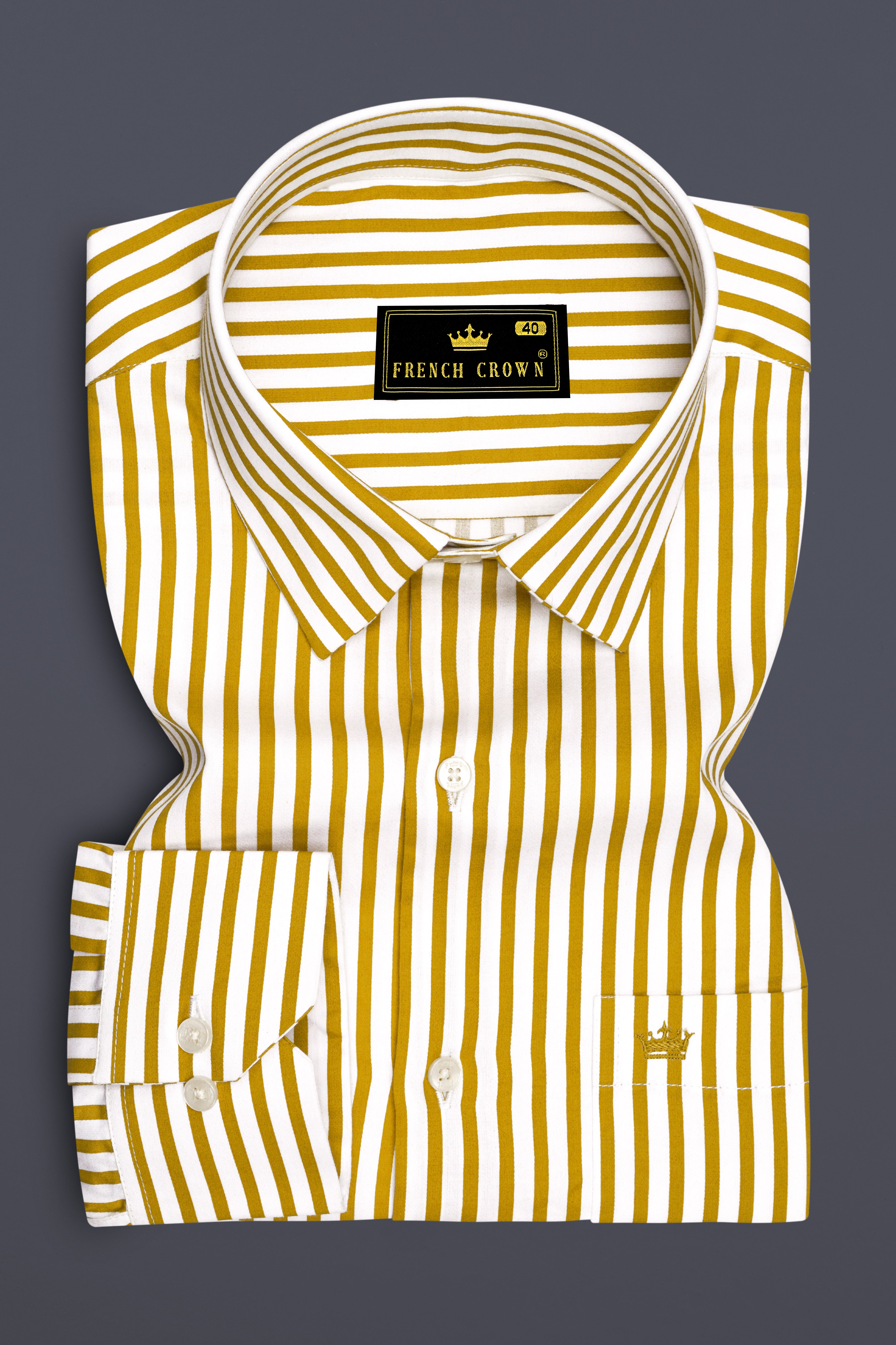 Terrasol-Ochre Yellow And Bright White Candy Striped Subtle Sheen Super Soft Premium Cotton Dress Shirt 14540-38, 14540-H-38, 14540-39, 14540-H-39, 14540-40, 14540-H-40, 14540-42, 14540-H-42, 14540-44, 14540-H-44, 14540-46, 14540-H-46, 14540-48, 14540-H-48, 14540-50, 14540-H-50, 14540-52, 14540-H-52