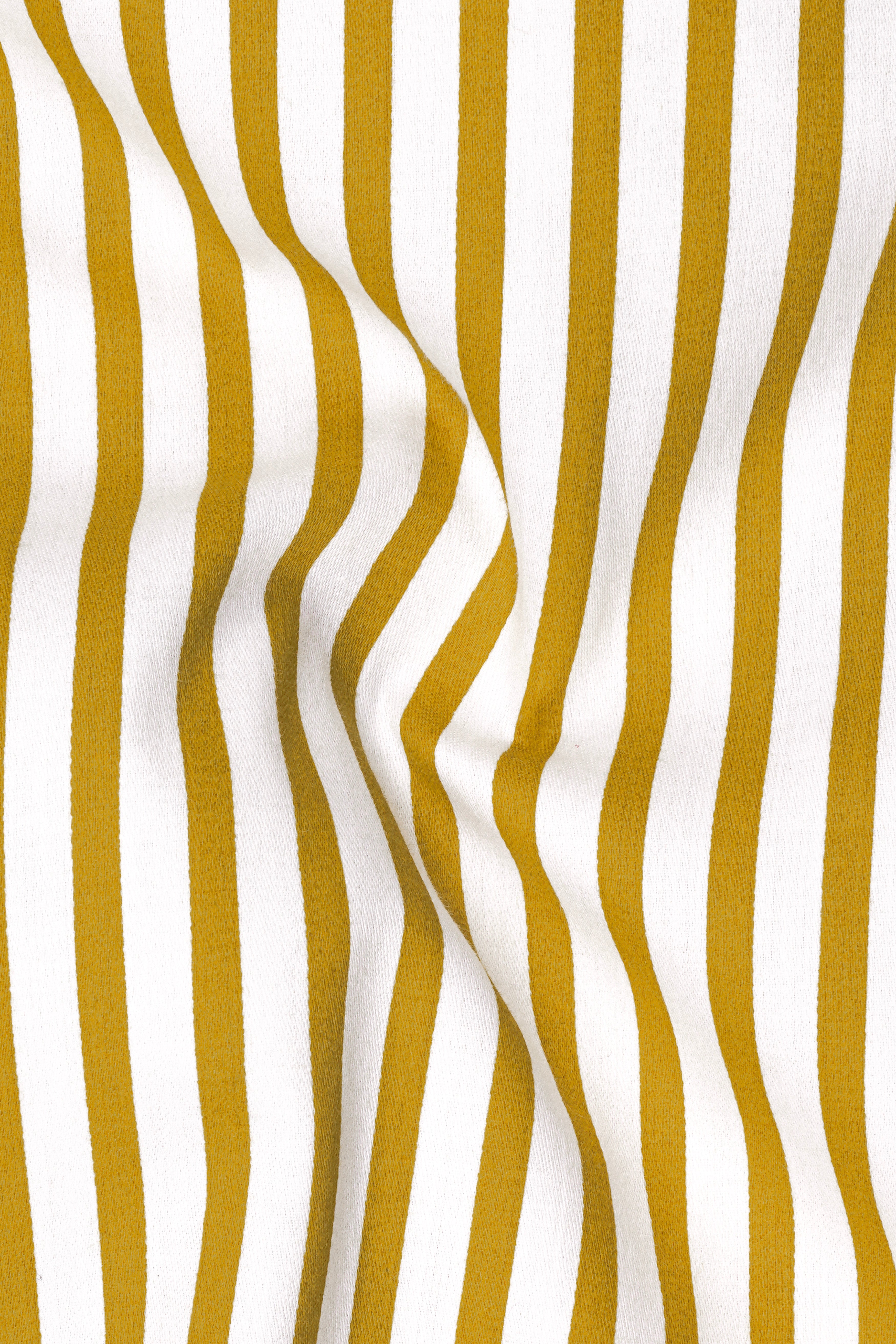 Terrasol-Ochre Yellow And Bright Candy Striped Super Soft Premium Cotton Dress White Cuff Collar Shirt