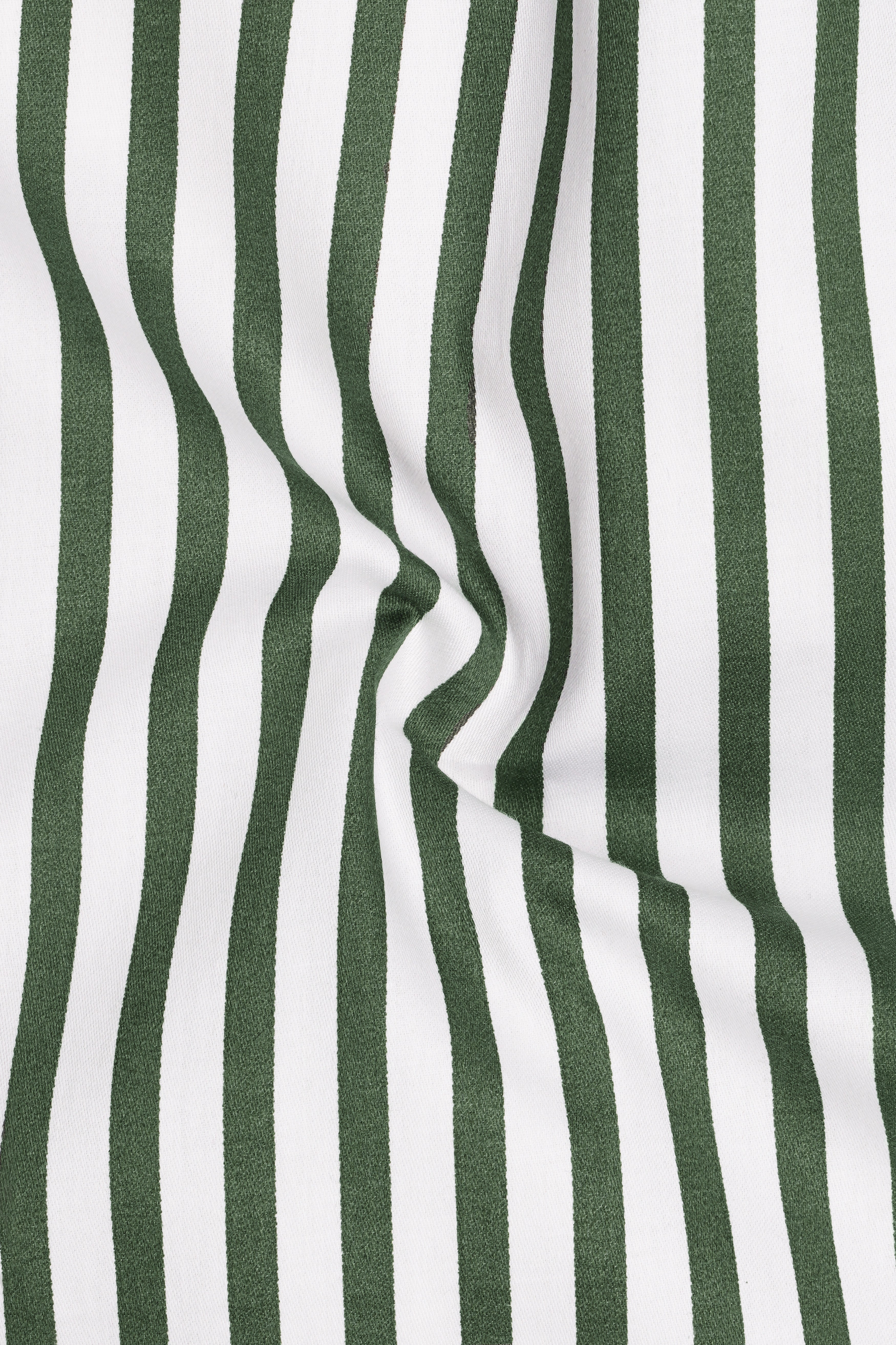 Eclipse-Lunar Green And Bright White Candy Striped Subtle Sheen Super Soft Premium Cotton Dress Shirt