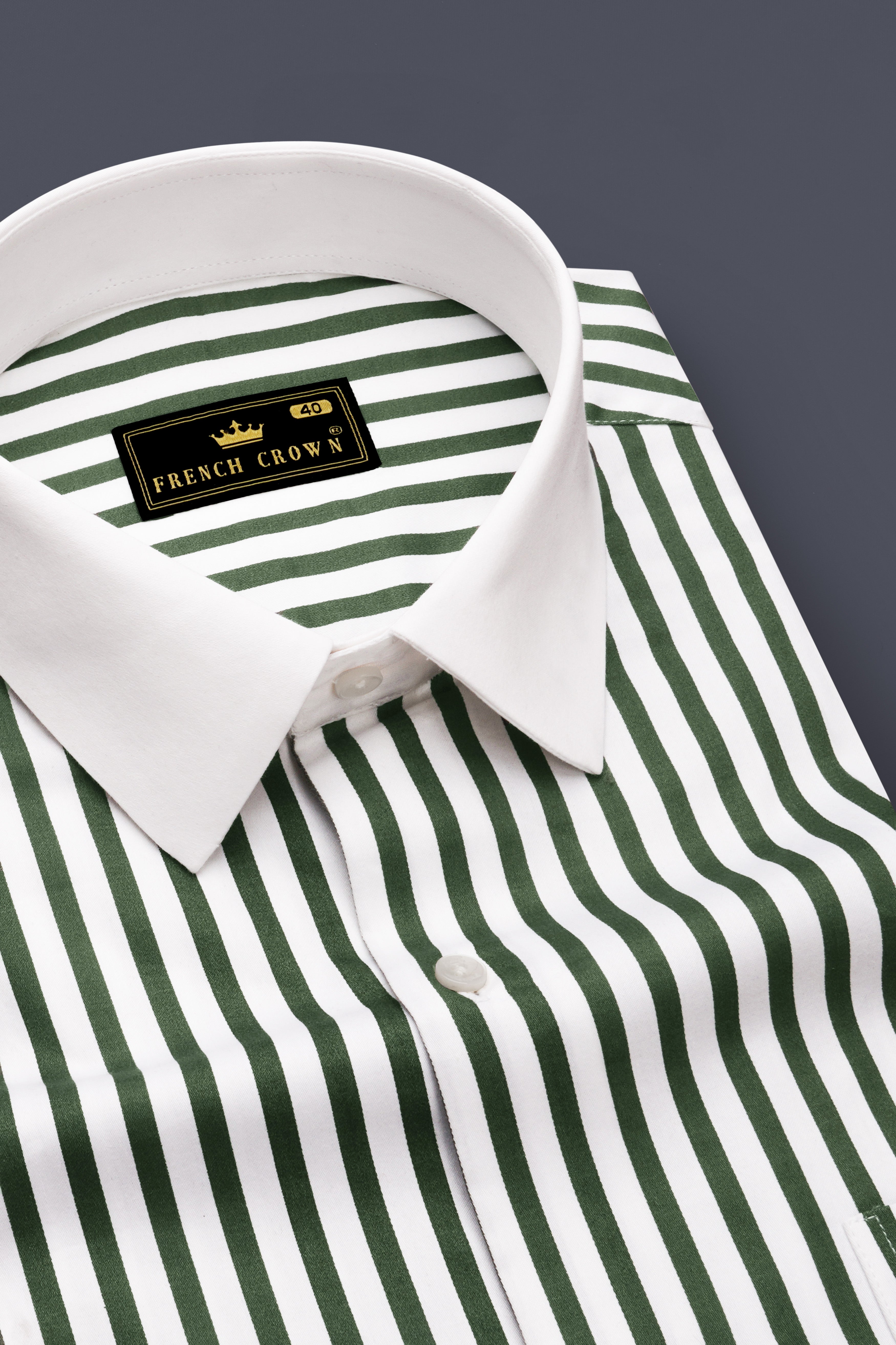 Eclipse-Lunar Green And Bright White Candy Striped Super Soft Premium Cotton Dress White Cuff Collar Shirt 14553-WCC-38, 14553-WCC-H-38, 14553-WCC-39, 14553-WCC-H-39, 14553-WCC-40, 14553-WCC-H-40, 14553-WCC-42, 14553-WCC-H-42, 14553-WCC-44, 14553-WCC-H-44, 14553-WCC-46, 14553-WCC-H-46, 14553-WCC-48, 14553-WCC-H-48, 14553-WCC-50, 14553-WCC-H-50, 14553-WCC-52, 14553-WCC-H-52