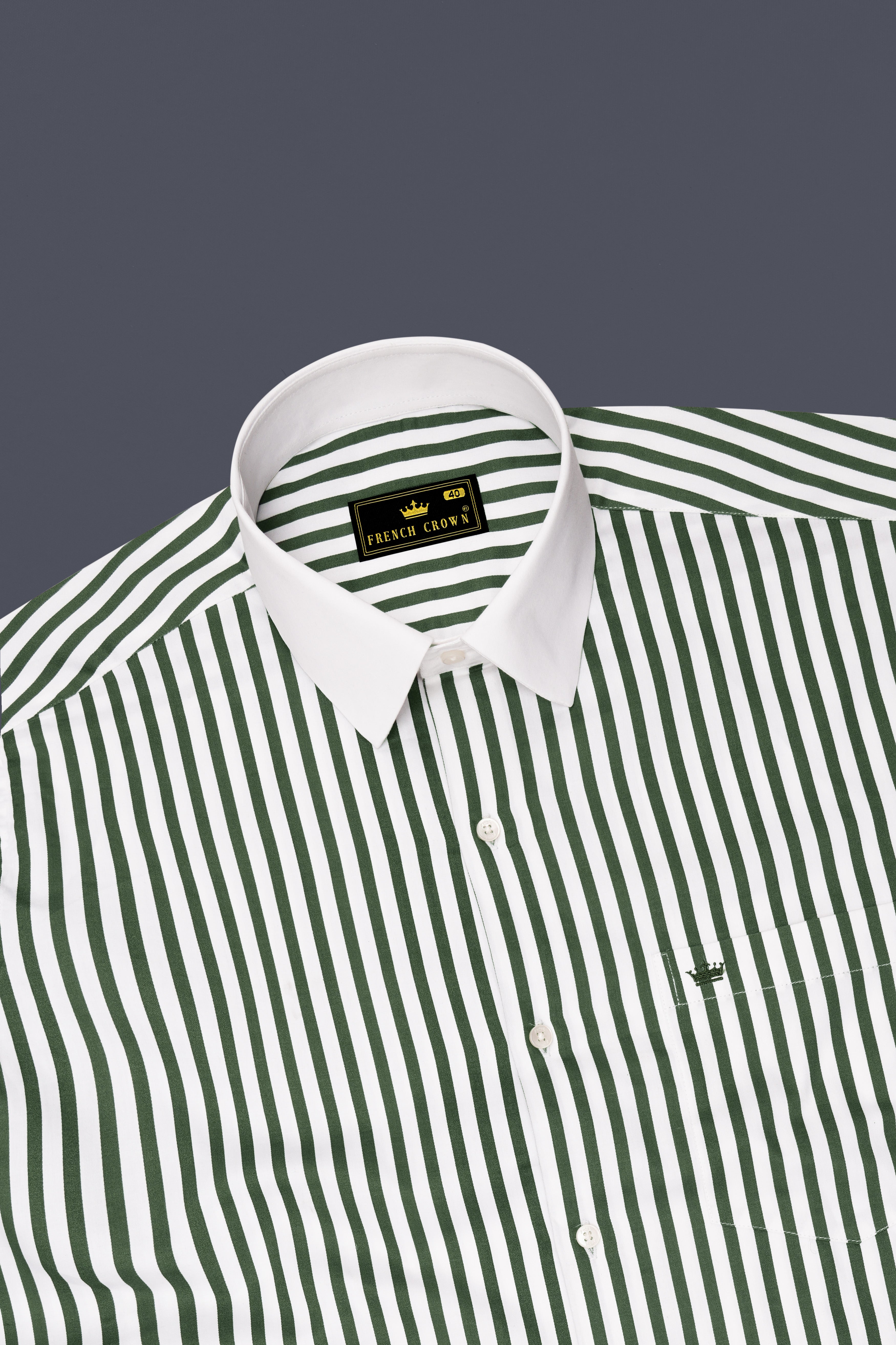 Eclipse-Lunar Green And Bright White Candy Striped Super Soft Premium Cotton Dress White Cuff Collar Shirt 14553-WCC-38, 14553-WCC-H-38, 14553-WCC-39, 14553-WCC-H-39, 14553-WCC-40, 14553-WCC-H-40, 14553-WCC-42, 14553-WCC-H-42, 14553-WCC-44, 14553-WCC-H-44, 14553-WCC-46, 14553-WCC-H-46, 14553-WCC-48, 14553-WCC-H-48, 14553-WCC-50, 14553-WCC-H-50, 14553-WCC-52, 14553-WCC-H-52