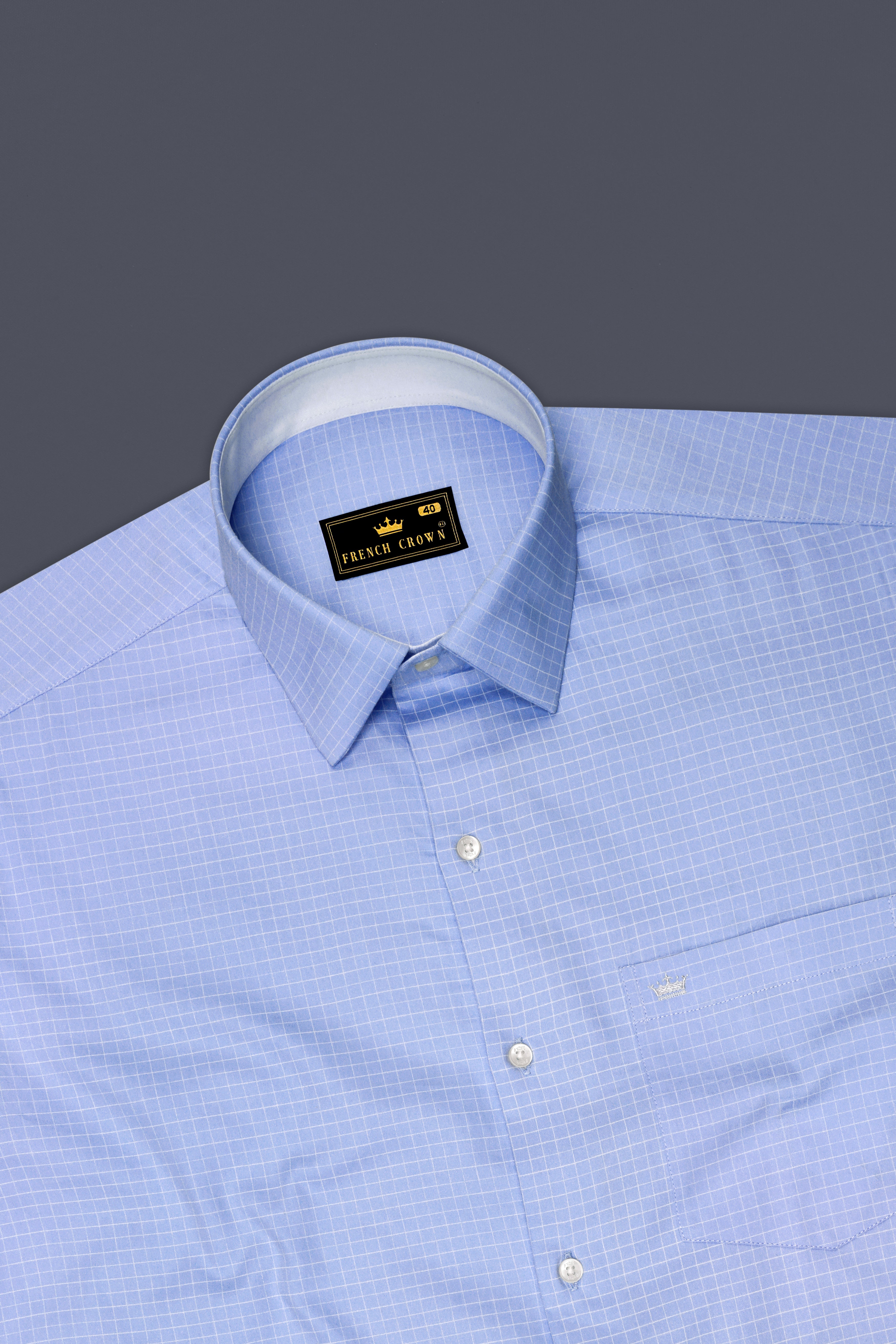 Mariner-Perano Blue And Bright White Plaid Subtle Sheen Soft Premium Cotton Dress Shirt 14572-CLOTH-P-38, 14572-CLOTH-P-H-38, 14572-CLOTH-P-39, 14572-CLOTH-P-H-39, 14572-CLOTH-P-40, 14572-CLOTH-P-H-40, 14572-CLOTH-P-42, 14572-CLOTH-P-H-42, 14572-CLOTH-P-44, 14572-CLOTH-P-H-44, 14572-CLOTH-P-46, 14572-CLOTH-P-H-46, 14572-CLOTH-P-48, 14572-CLOTH-P-H-48, 14572-CLOTH-P-50, 14572-CLOTH-P-H-50, 14572-CLOTH-P-52, 14572-CLOTH-P-H-52