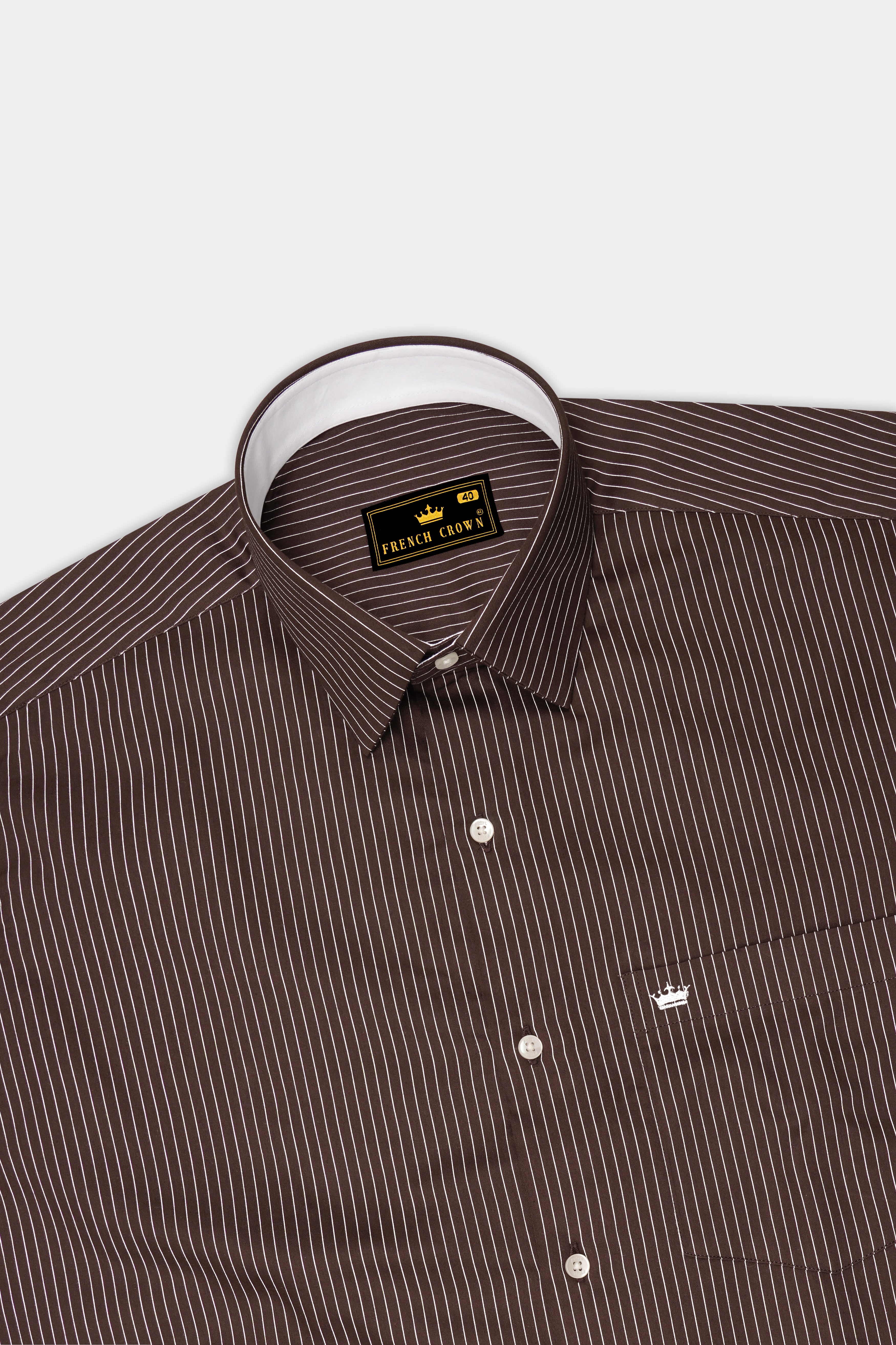 Umber-Bistre Brown And Bright White Pin Striped Subtle Sheen Soft Premium Cotton Dress Shirt 14575-CLOTH-P-38, 14575-CLOTH-P-H-38, 14575-CLOTH-P-39, 14575-CLOTH-P-H-39, 14575-CLOTH-P-40, 14575-CLOTH-P-H-40, 14575-CLOTH-P-42, 14575-CLOTH-P-H-42, 14575-CLOTH-P-44, 14575-CLOTH-P-H-44, 14575-CLOTH-P-46, 14575-CLOTH-P-H-46, 14575-CLOTH-P-48, 14575-CLOTH-P-H-48, 14575-CLOTH-P-50, 14575-CLOTH-P-H-50, 14575-CLOTH-P-52, 14575-CLOTH-P-H-52