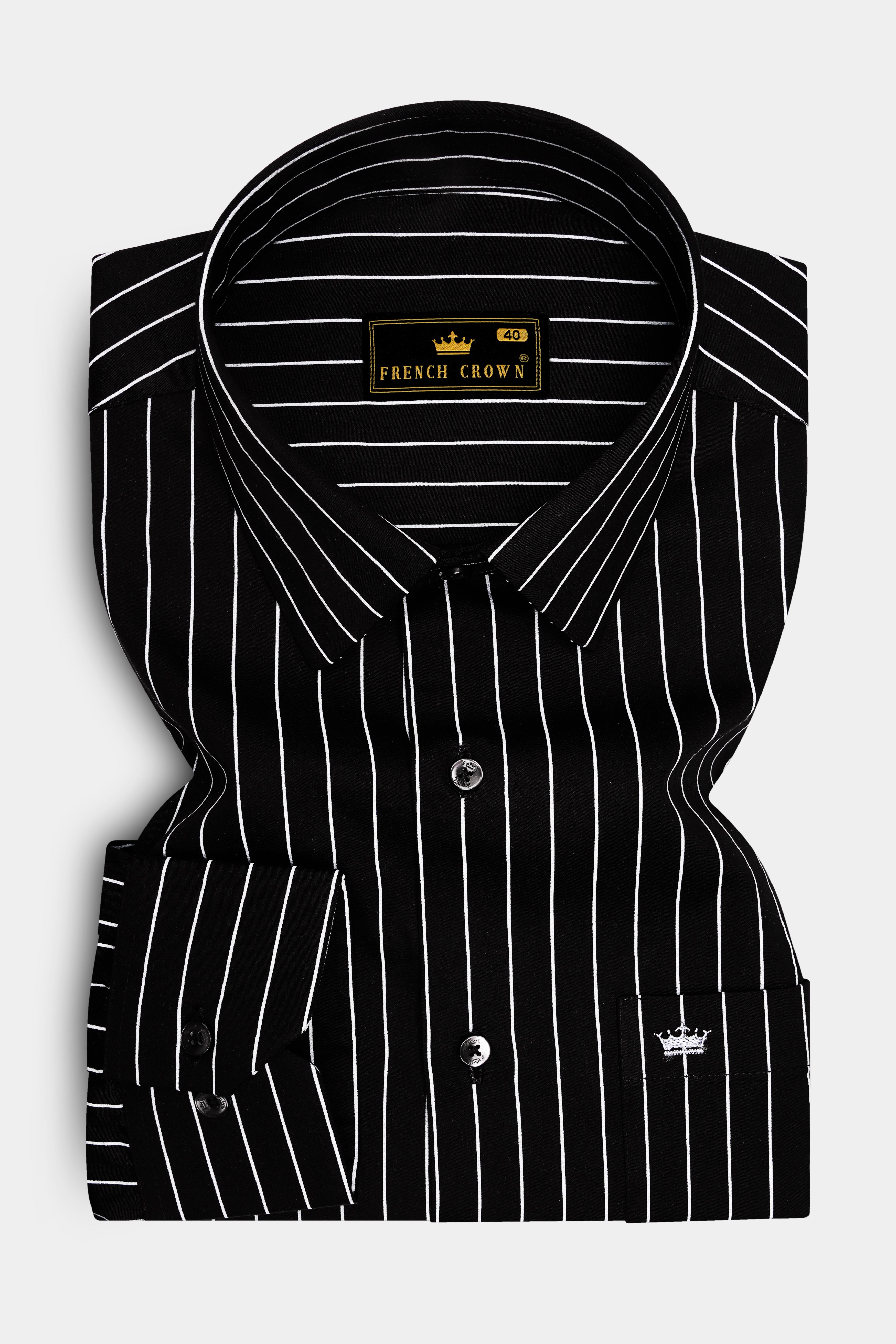 Regalux-Jade Black And Bright White Pin Striped Subtle Sheen Super Soft Premium Cotton Dress Shirt 14582-BLK-38, 14582-BLK-H-38, 14582-BLK-39, 14582-BLK-H-39, 14582-BLK-40, 14582-BLK-H-40, 14582-BLK-42, 14582-BLK-H-42, 14582-BLK-44, 14582-BLK-H-44, 14582-BLK-46, 14582-BLK-H-46, 14582-BLK-48, 14582-BLK-H-48, 14582-BLK-50, 14582-BLK-H-50, 14582-BLK-52, 14582-BLK-H-52