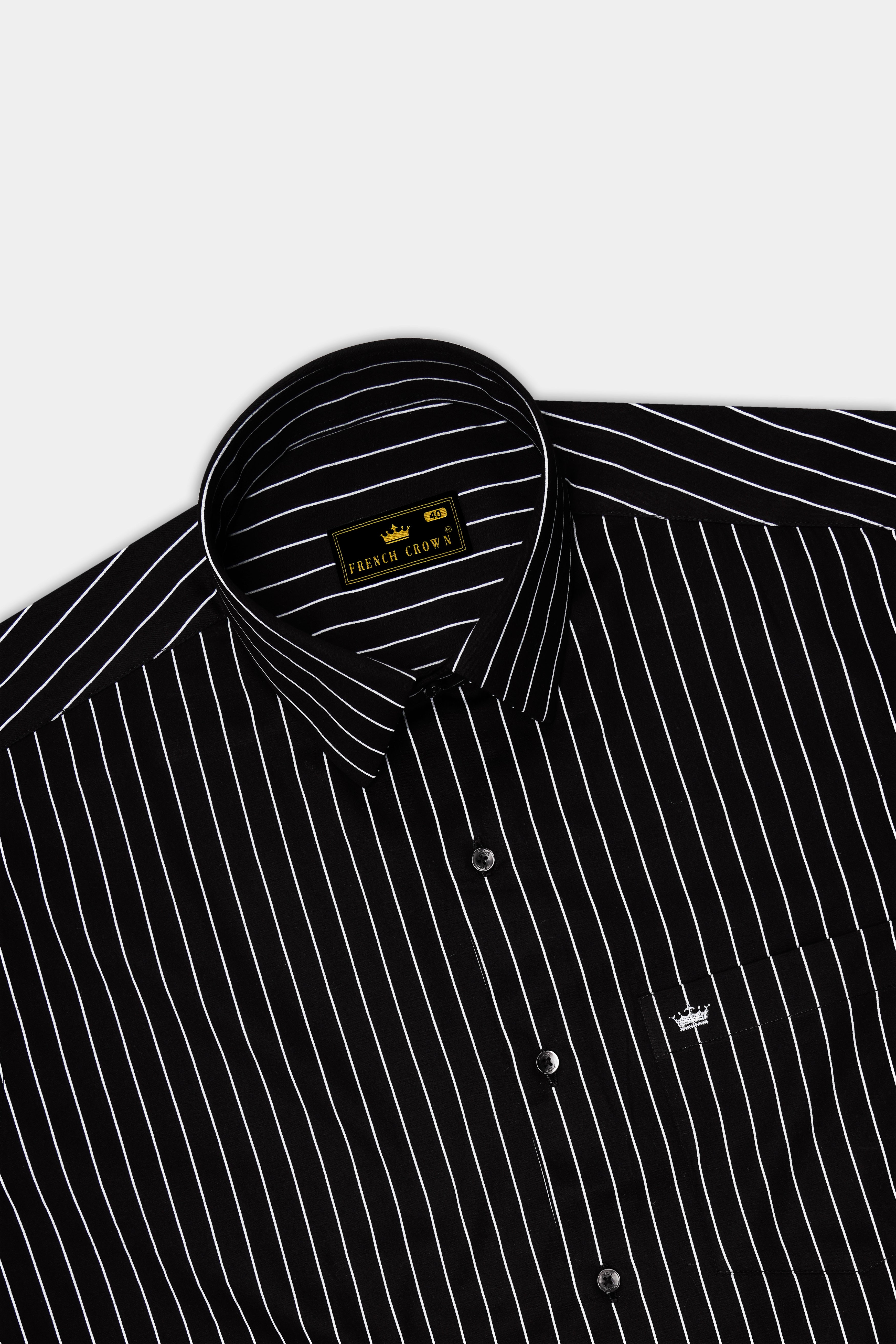 Regalux-Jade Black And Bright White Pin Striped Subtle Sheen Super Soft Premium Cotton Dress Shirt 14582-BLK-38, 14582-BLK-H-38, 14582-BLK-39, 14582-BLK-H-39, 14582-BLK-40, 14582-BLK-H-40, 14582-BLK-42, 14582-BLK-H-42, 14582-BLK-44, 14582-BLK-H-44, 14582-BLK-46, 14582-BLK-H-46, 14582-BLK-48, 14582-BLK-H-48, 14582-BLK-50, 14582-BLK-H-50, 14582-BLK-52, 14582-BLK-H-52