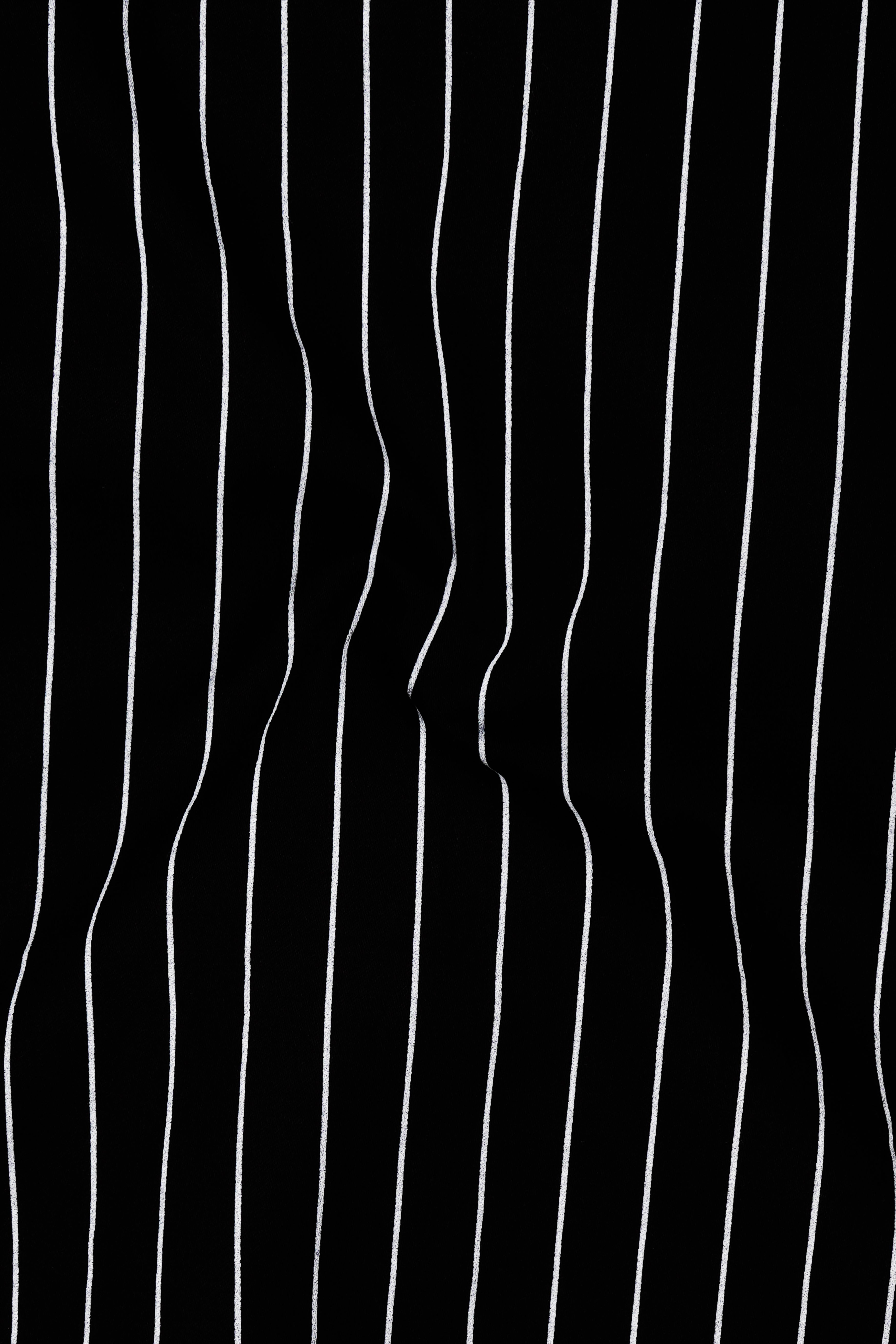 Regalux-Jade Black And Bright White Pin Striped Super Soft Premium Cotton Dress White Cuff Collar Shirt