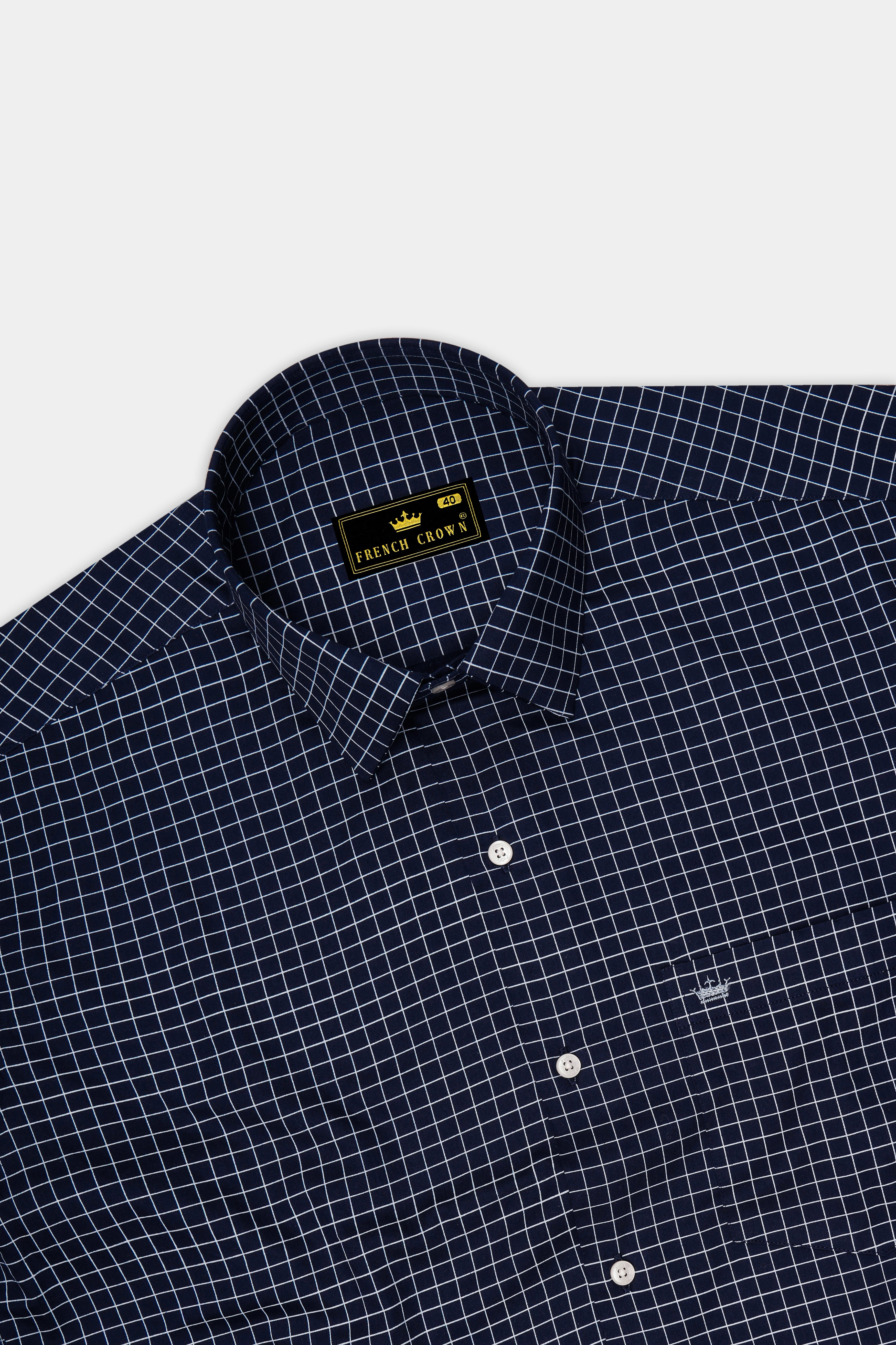 Drift-Cinder Blue And Bright White Plaid Subtle Sheen Super Soft Premium Cotton Dress Shirt 14584-38, 14584-H-38, 14584-39, 14584-H-39, 14584-40, 14584-H-40, 14584-42, 14584-H-42, 14584-44, 14584-H-44, 14584-46, 14584-H-46, 14584-48, 14584-H-48, 14584-50, 14584-H-50, 14584-52, 14584-H-52
