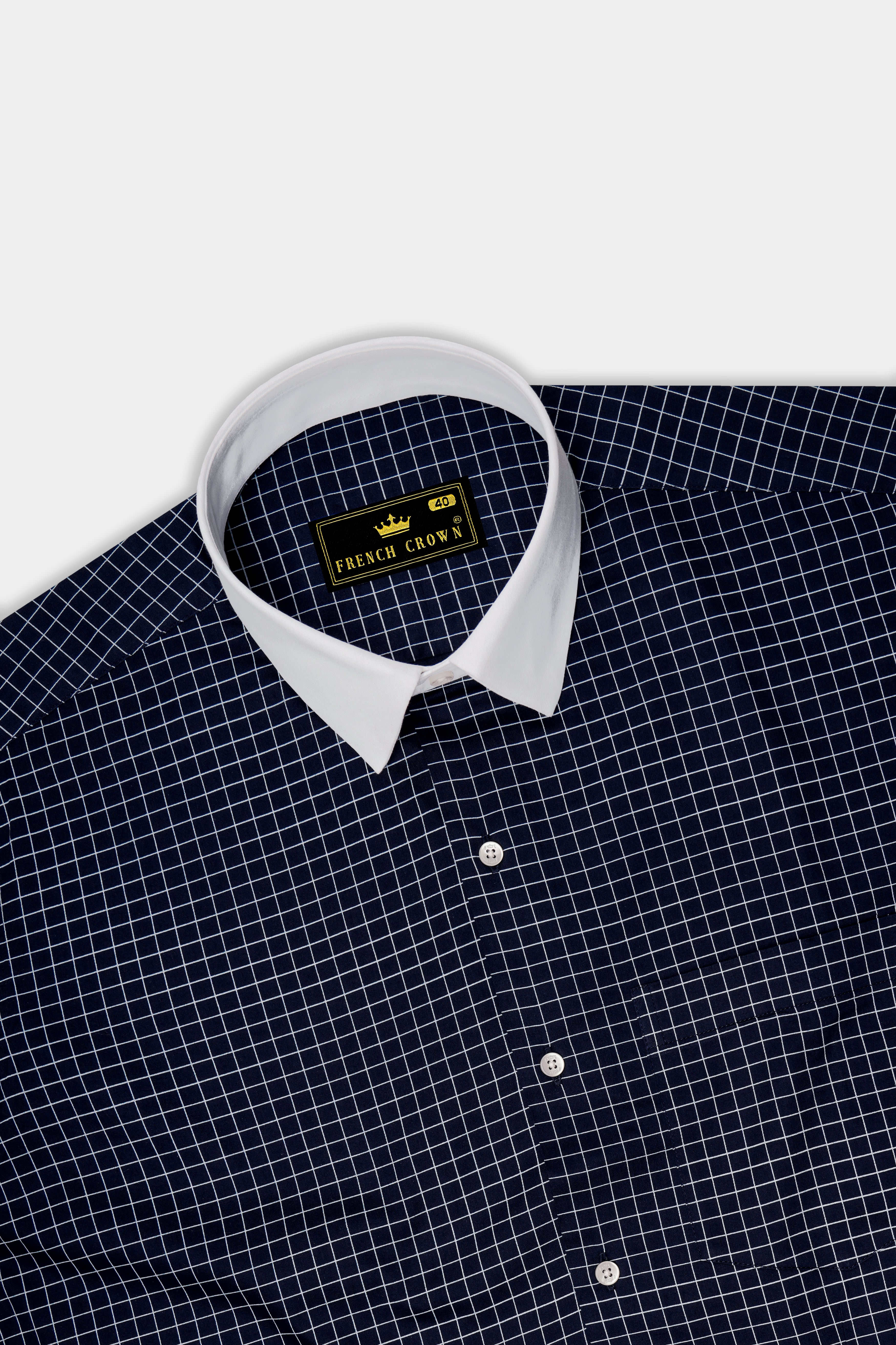 Drift-Cinder Blue And Bright White Plaid Subtle Sheen Super Soft Premium Cotton Dress White Cuff Collar Shirt 14585-WCC-38, 14585-WCC-H-38, 14585-WCC-39, 14585-WCC-H-39, 14585-WCC-40, 14585-WCC-H-40, 14585-WCC-42, 14585-WCC-H-42, 14585-WCC-44, 14585-WCC-H-44, 14585-WCC-46, 14585-WCC-H-46, 14585-WCC-48, 14585-WCC-H-48, 14585-WCC-50, 14585-WCC-H-50, 14585-WCC-52, 14585-WCC-H-52