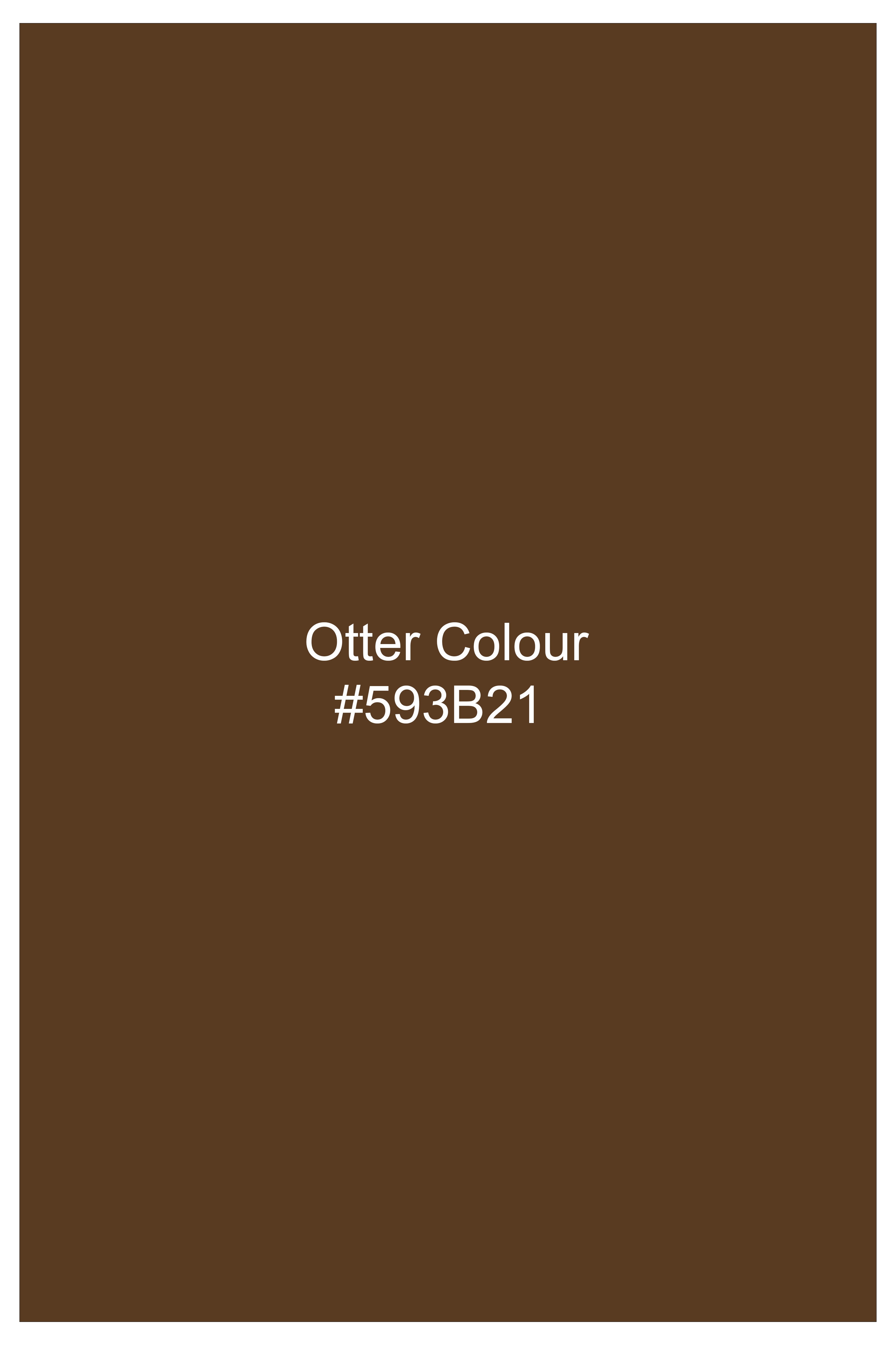 Umber-Otter Brown Subtle Sheen Super Soft Premium Cotton Tuxedo Dress Shirt