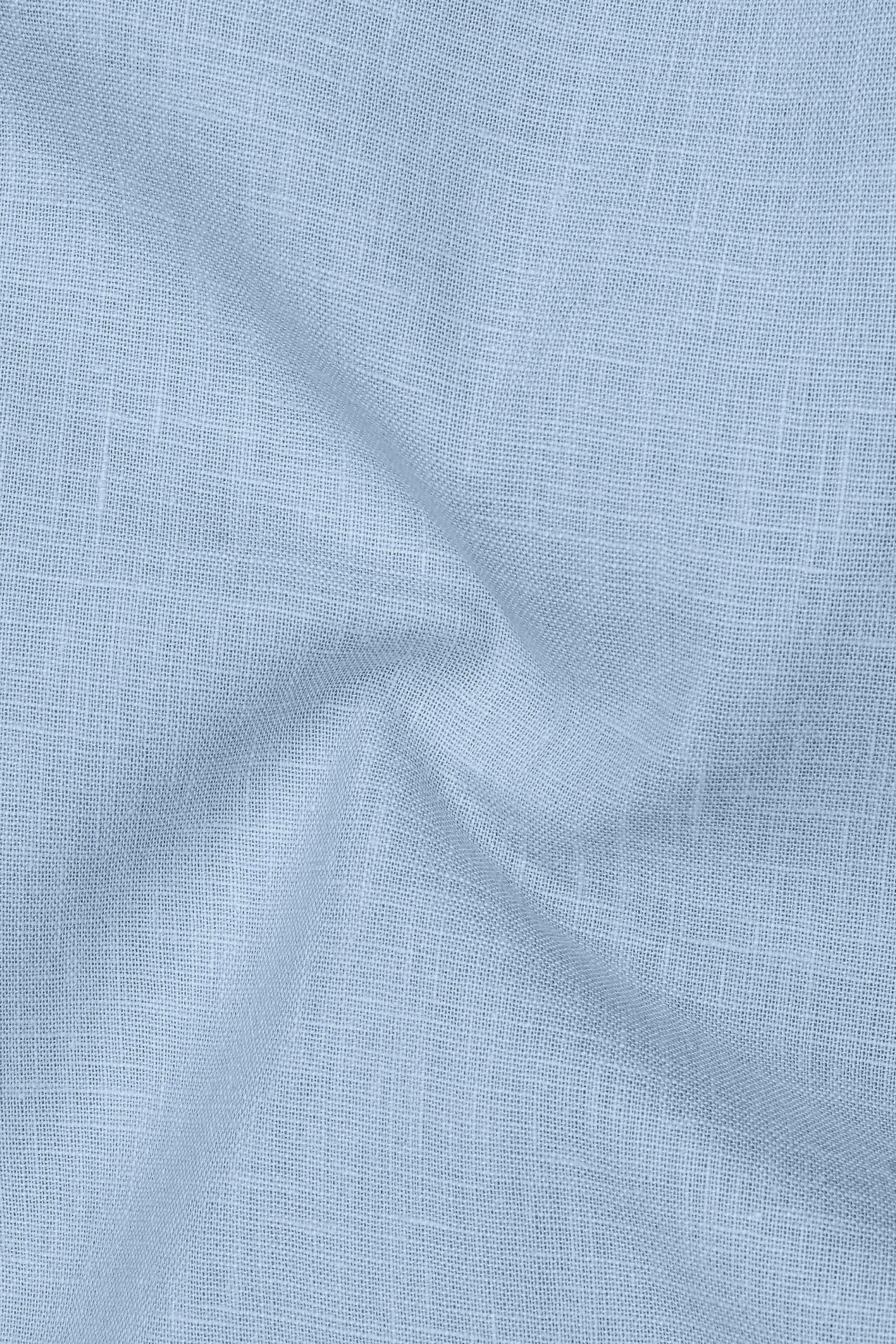 Poise-Waterloo Blue Luxurious Linen Dress Shirt