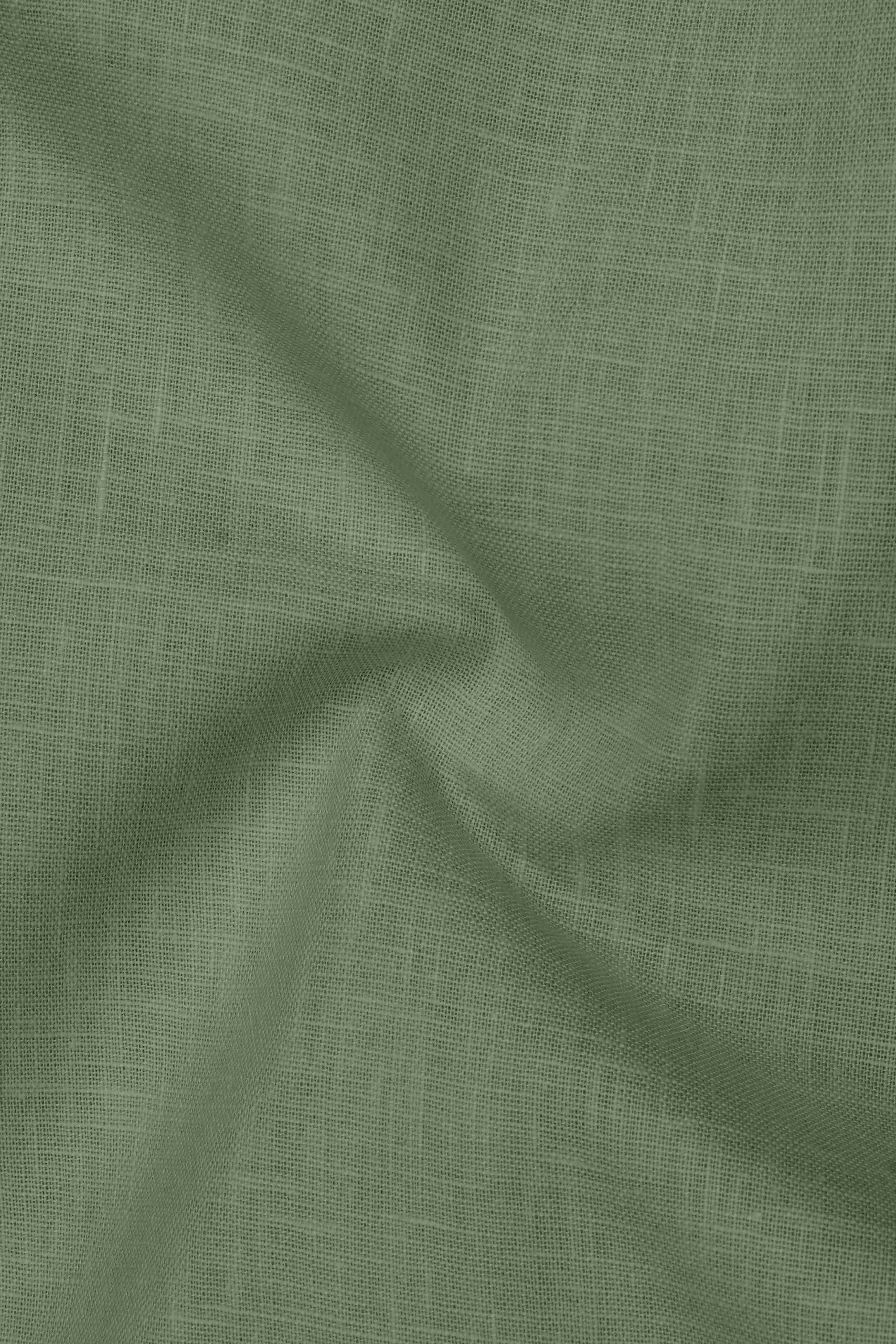 Emerald-Merlin Green Luxurious Linen Dress Shirt