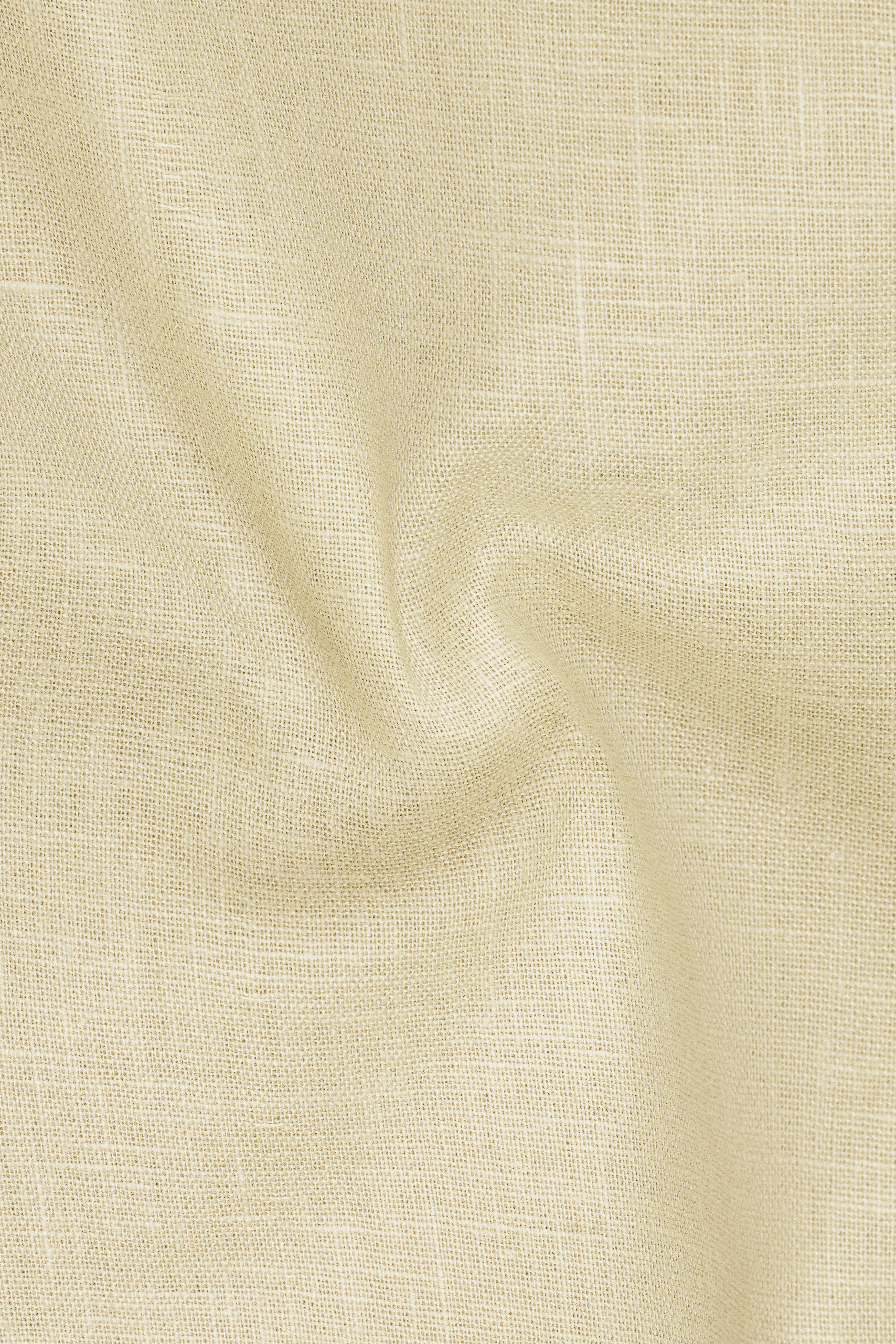 Vanille-Zorba Cream Luxurious Linen Button Down Dress Shirt