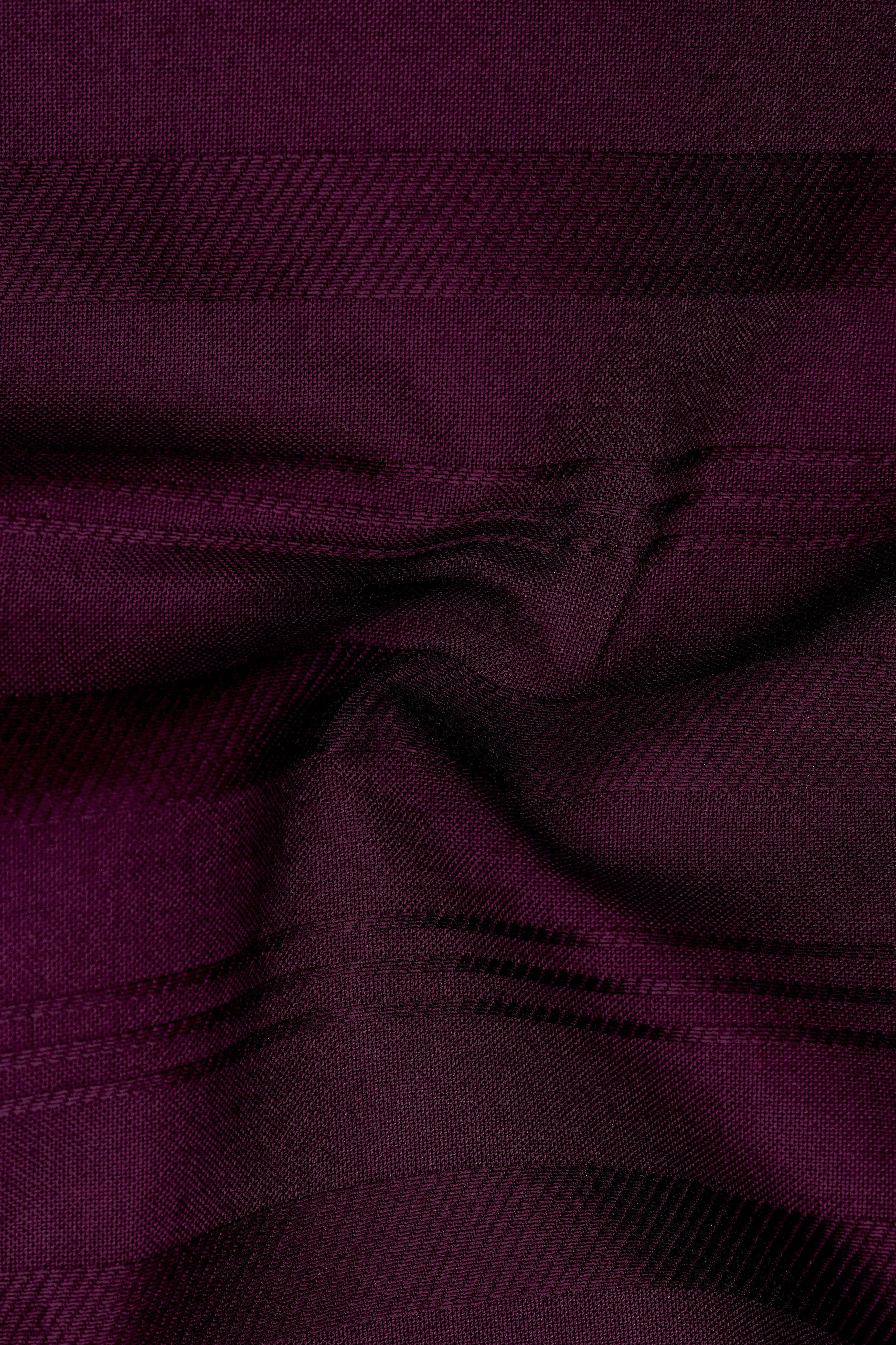 Crimson-Barossa Maroon Jacquard Textured Premium Cotton Dress Shirt
