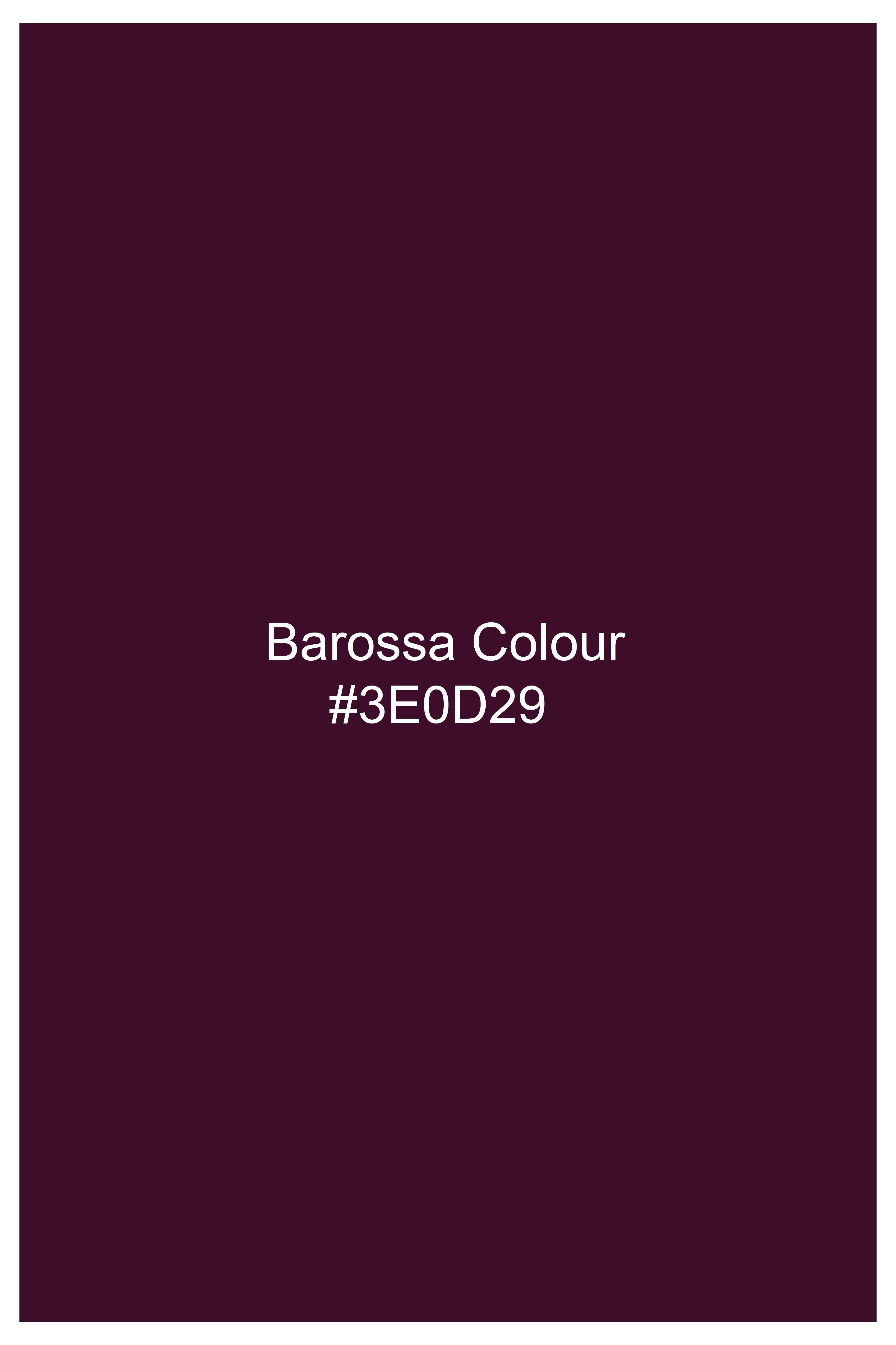 Crimson-Barossa Maroon Jacquard Textured Premium Cotton Dress Shirt