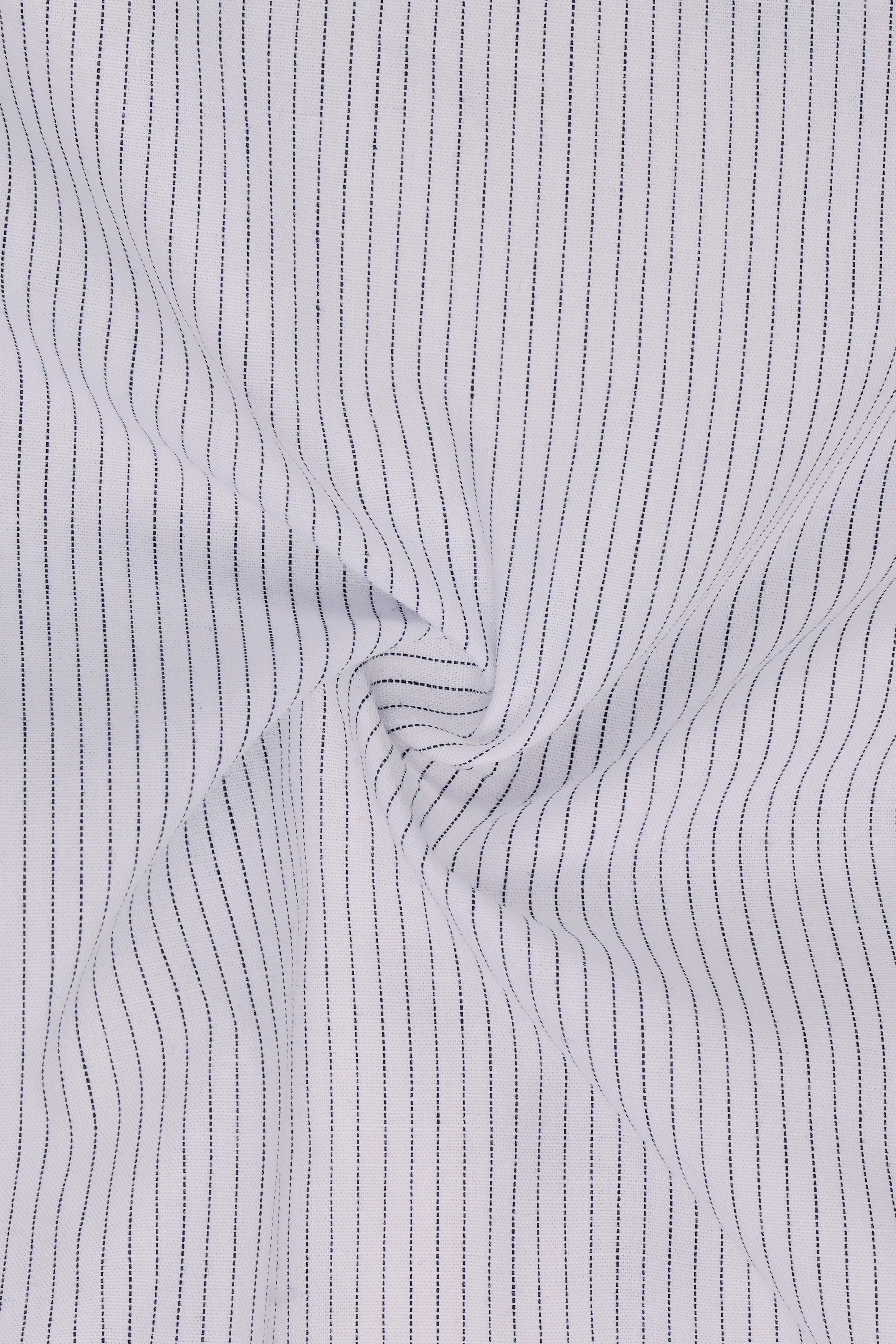 Aeris-Bright White Pin Striped Super Soft Premium Cotton Dress Shirt