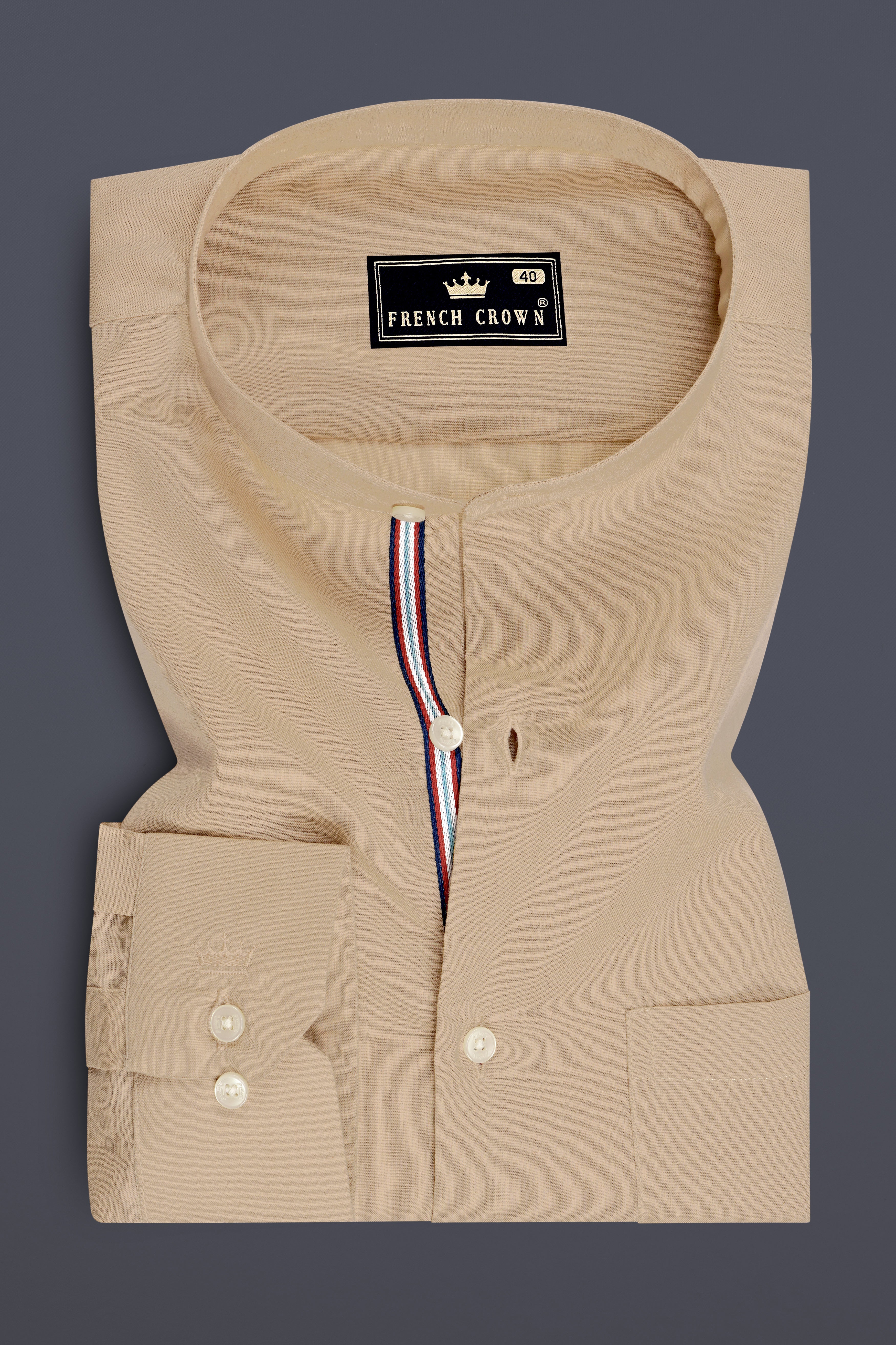 Rustique-Mongoose Brown Luxurious Linen Casual Shirt