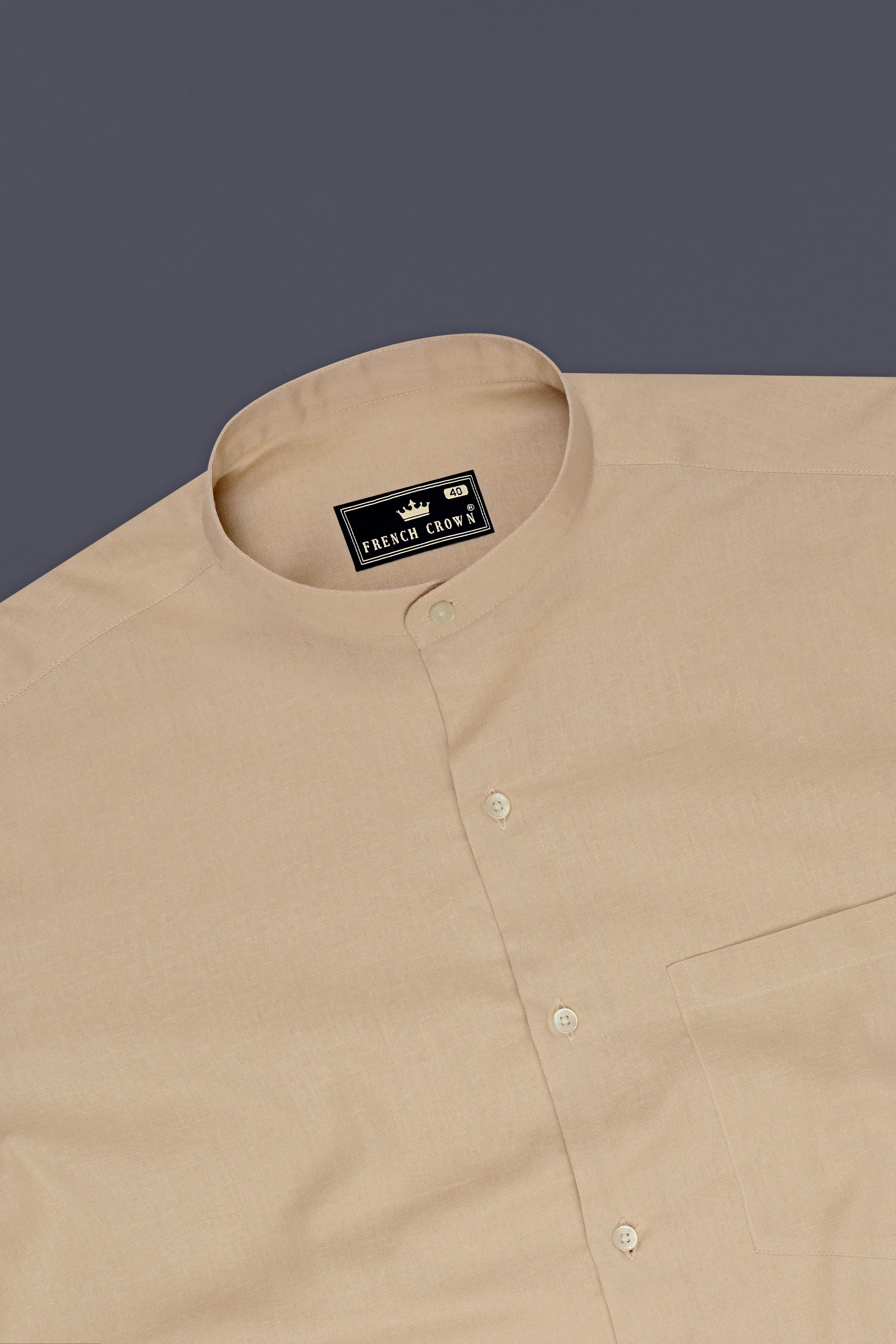Rustique-Mongoose Brown Luxurious Linen Casual Shirt