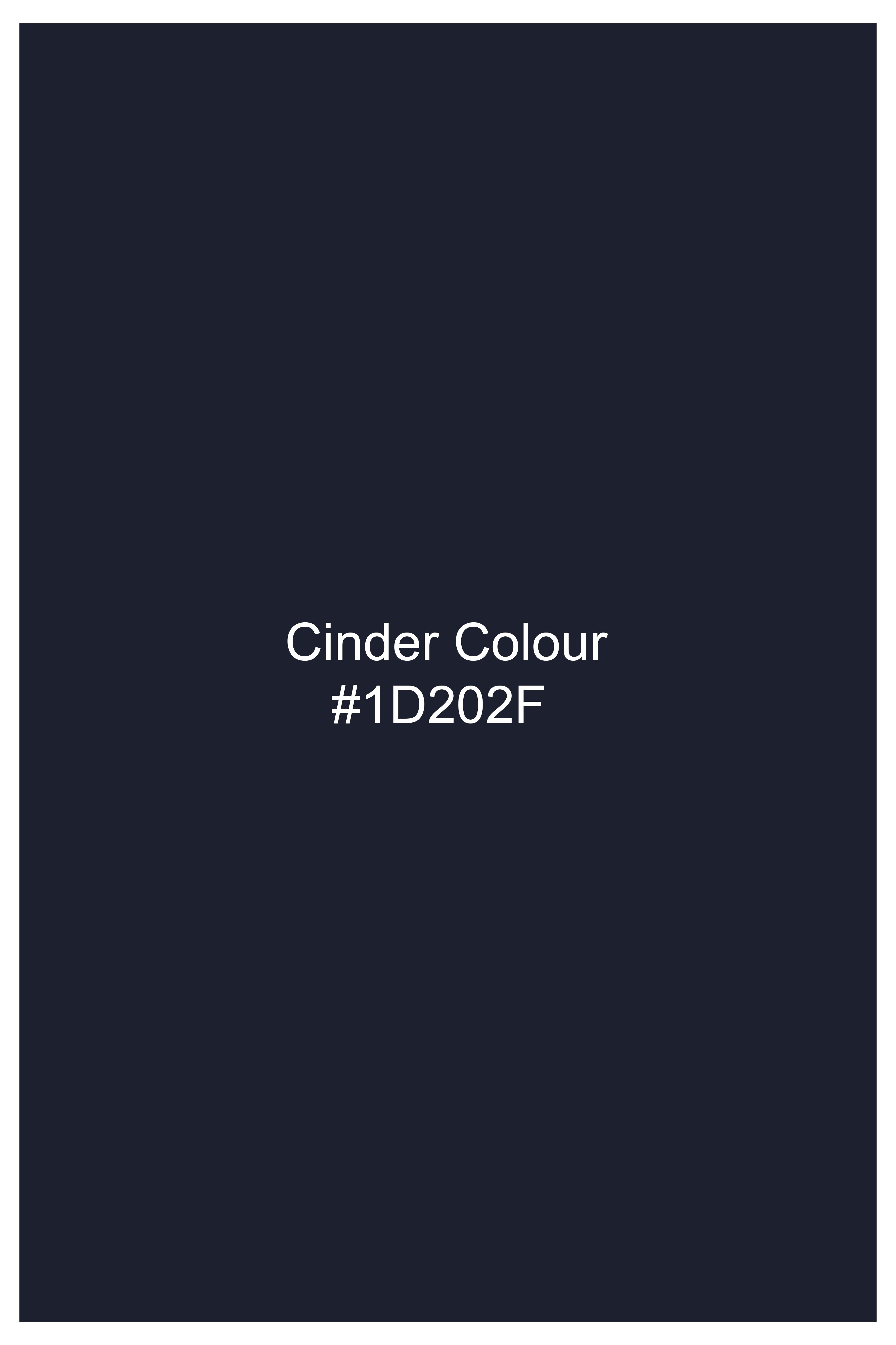 Elion-Cinder Blue Subtle Sheen Super Soft Premium Cotton Dress Shirt