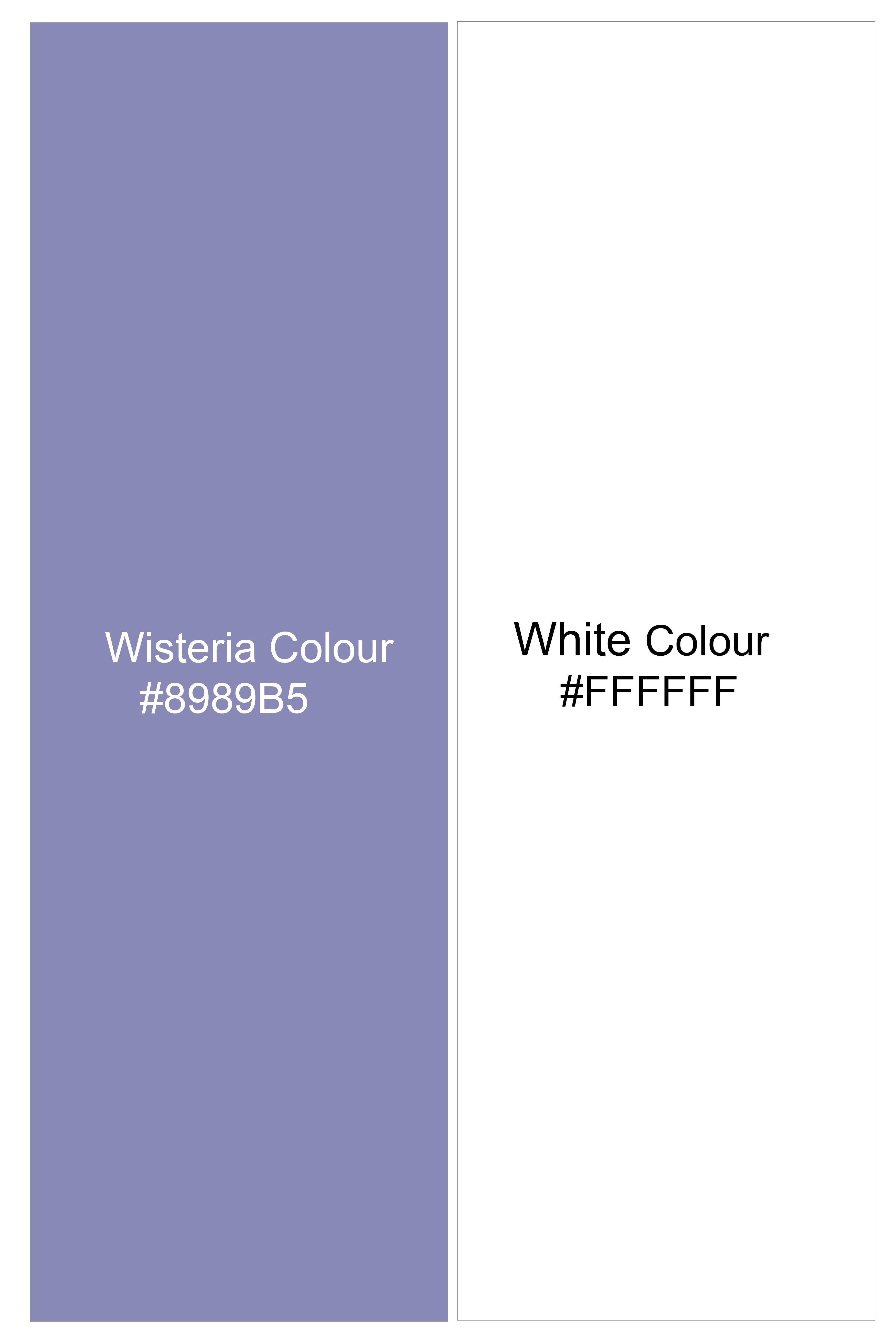 Zyra-Wisteria Blue And Bright White Striped Stretchable Super Soft Premium Cotton Casual Kurta Shirt