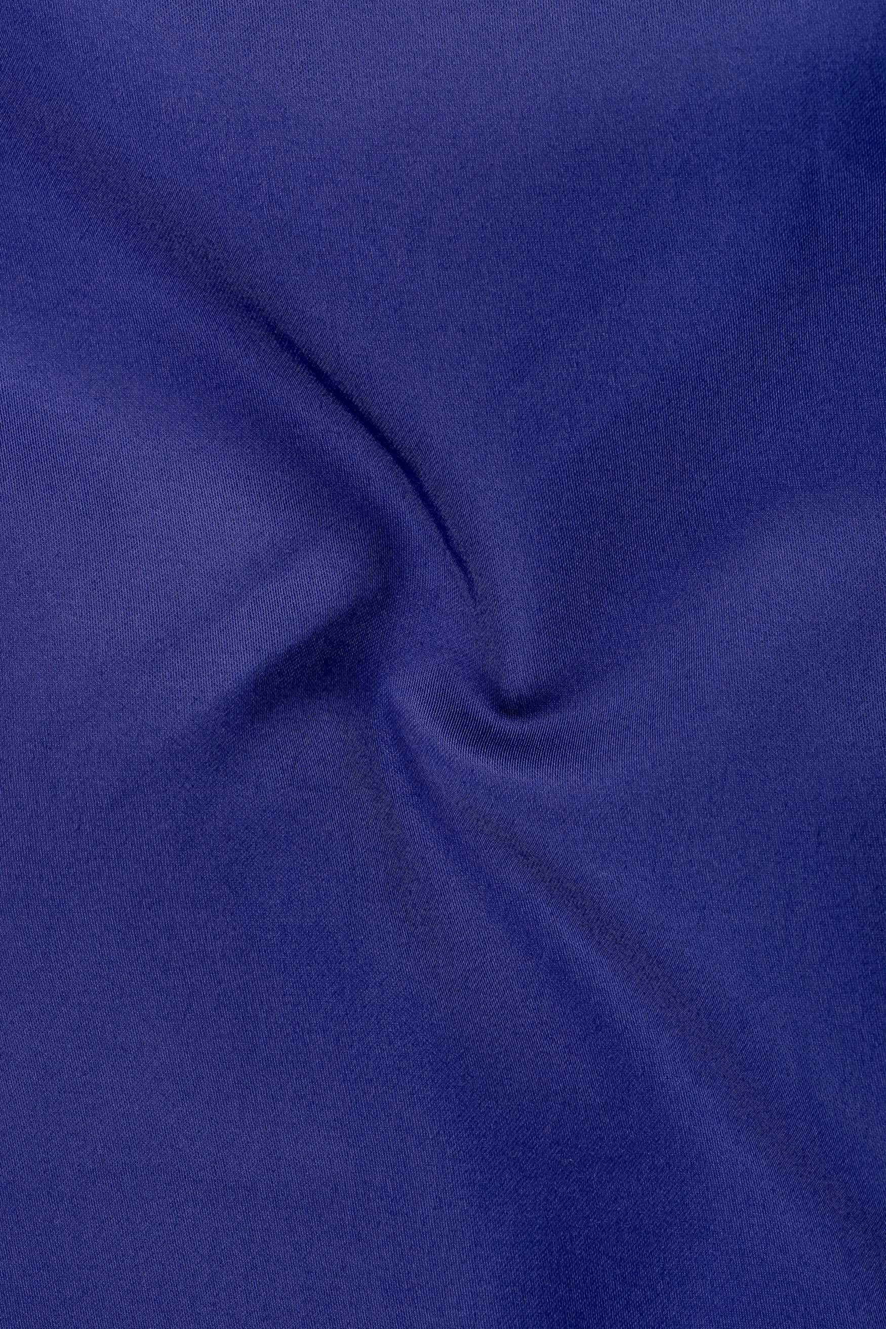 Cielo-Jacarta Blue Subtle Sheen Super Soft Premium Cotton Dress Shirt