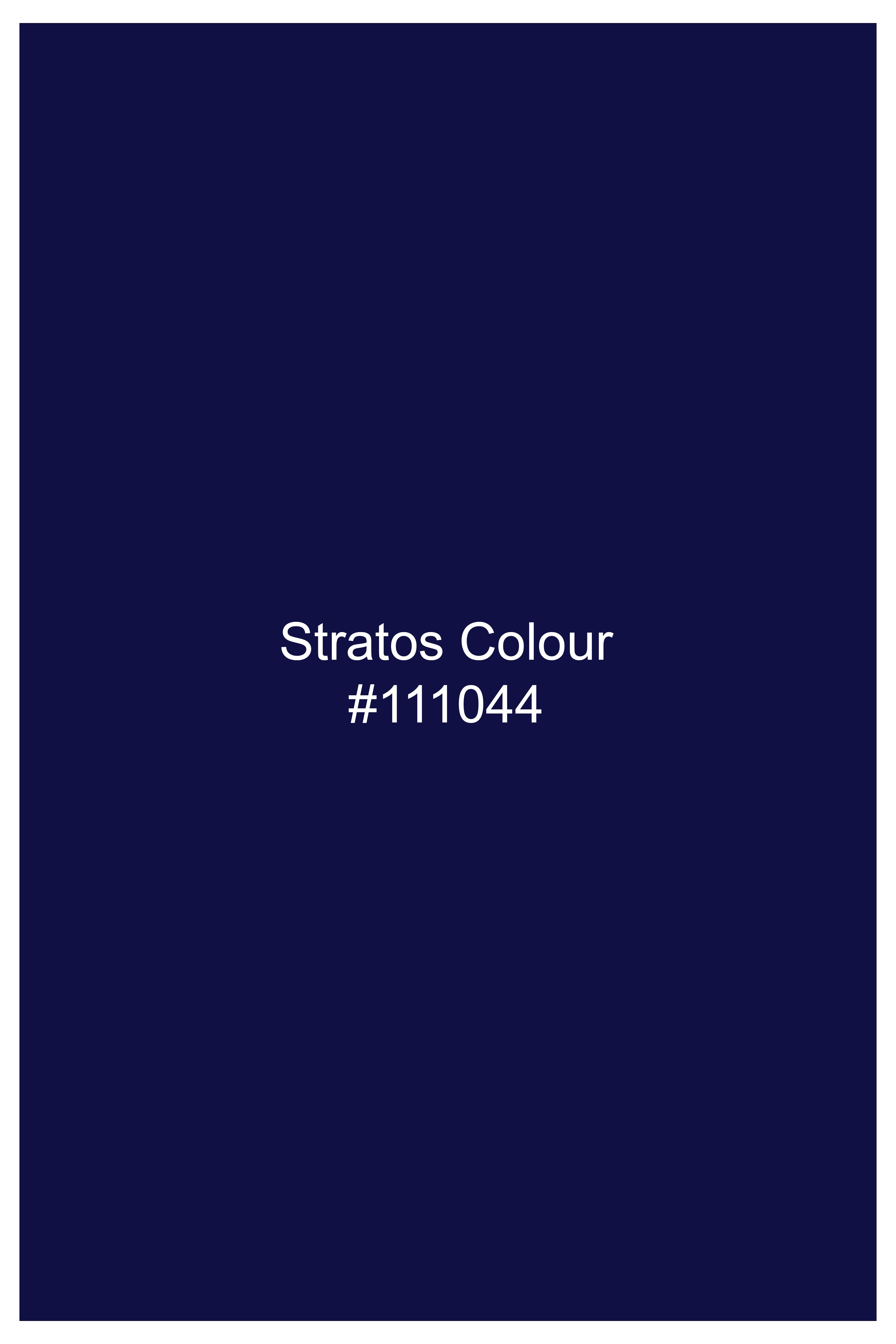 Altair-Stratos Blue Textured Premium Denim Casual Shirt
