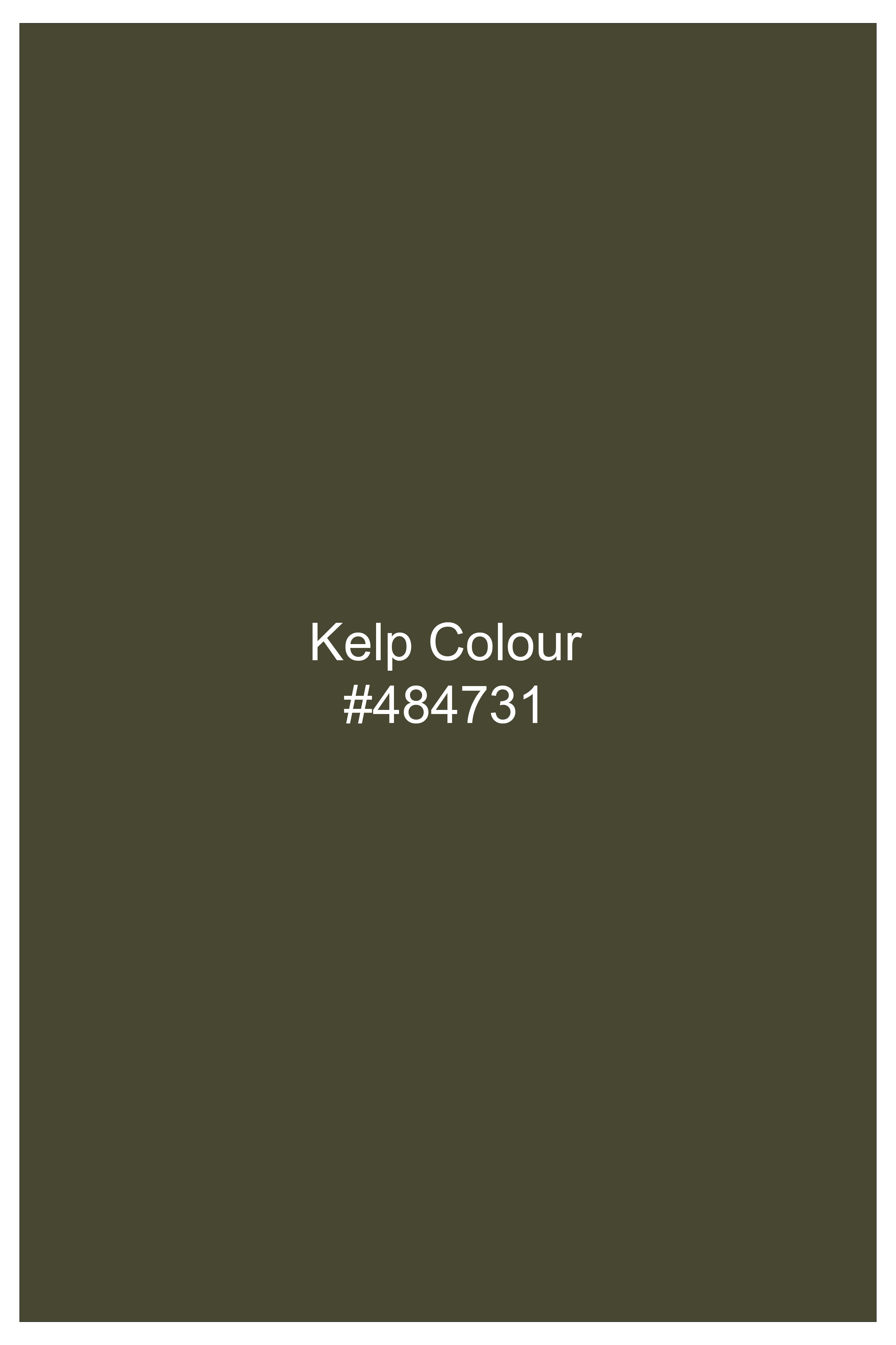 Echelon-Kelp Green Jacquard Textured Premium Cotton Dress Shirt