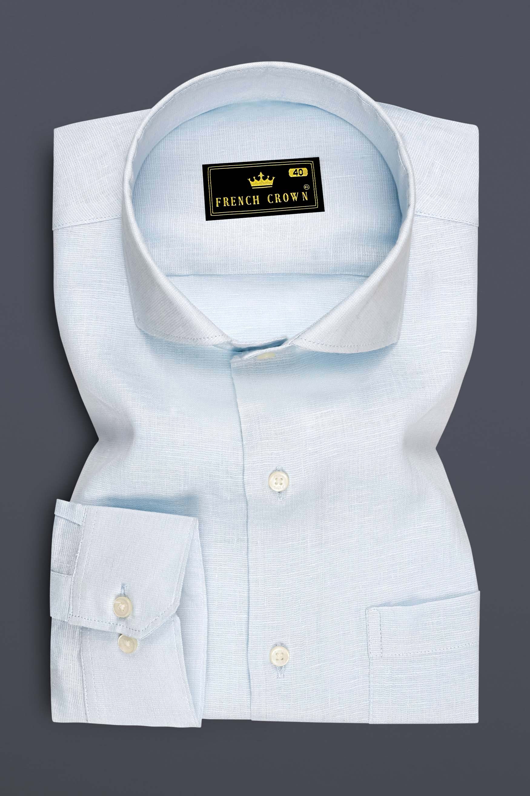 Zenith-Nepal Blue Luxurious Linen Dress Shirt