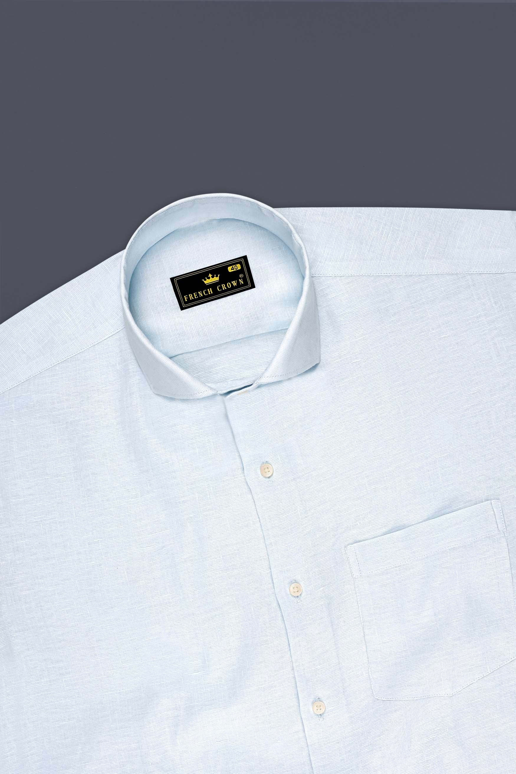 Zenith-Nepal Blue Luxurious Linen Dress Shirt