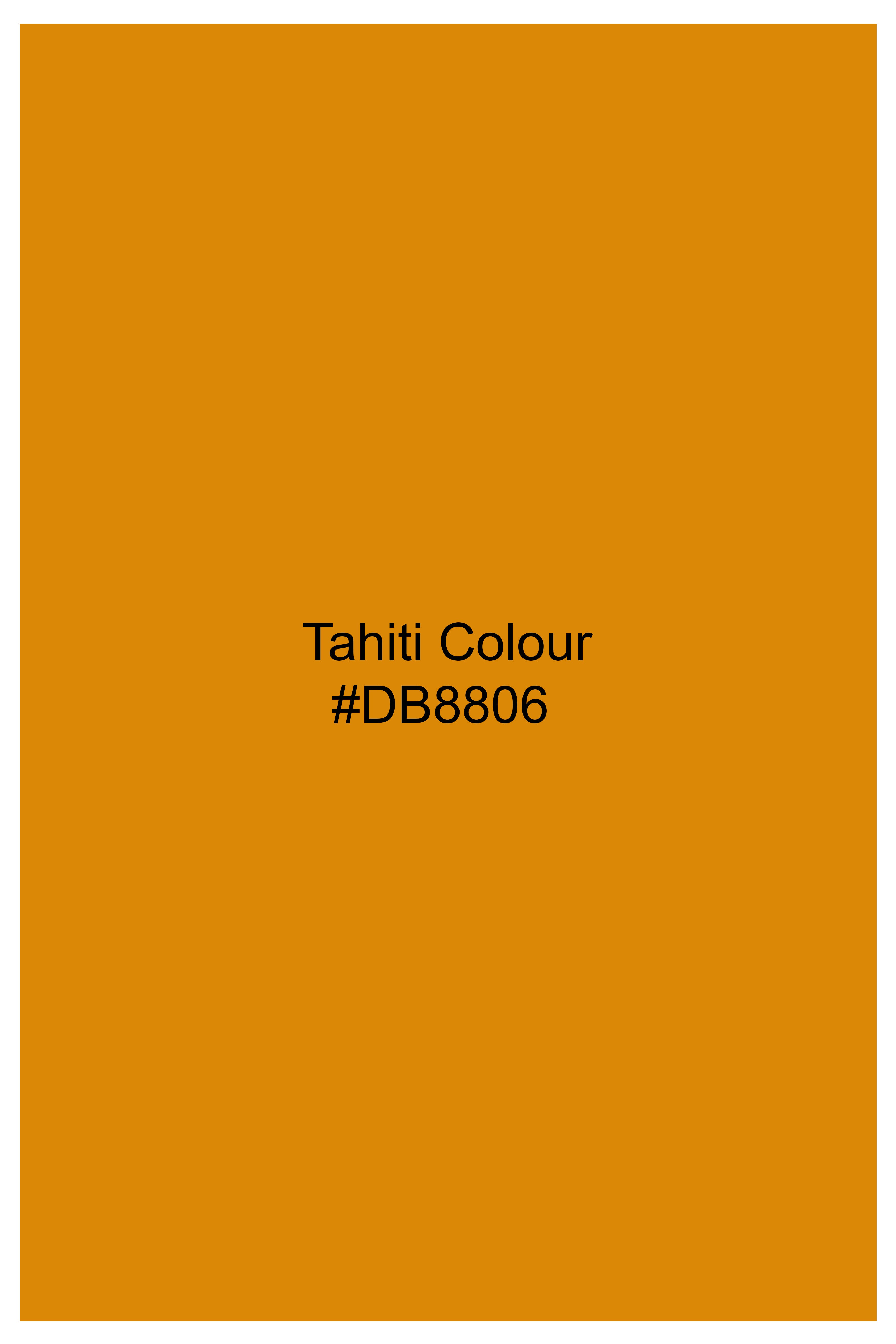 Soleil-Tahiti Yellow Dobby Textured Premium Giza Cotton Casual Shirt
