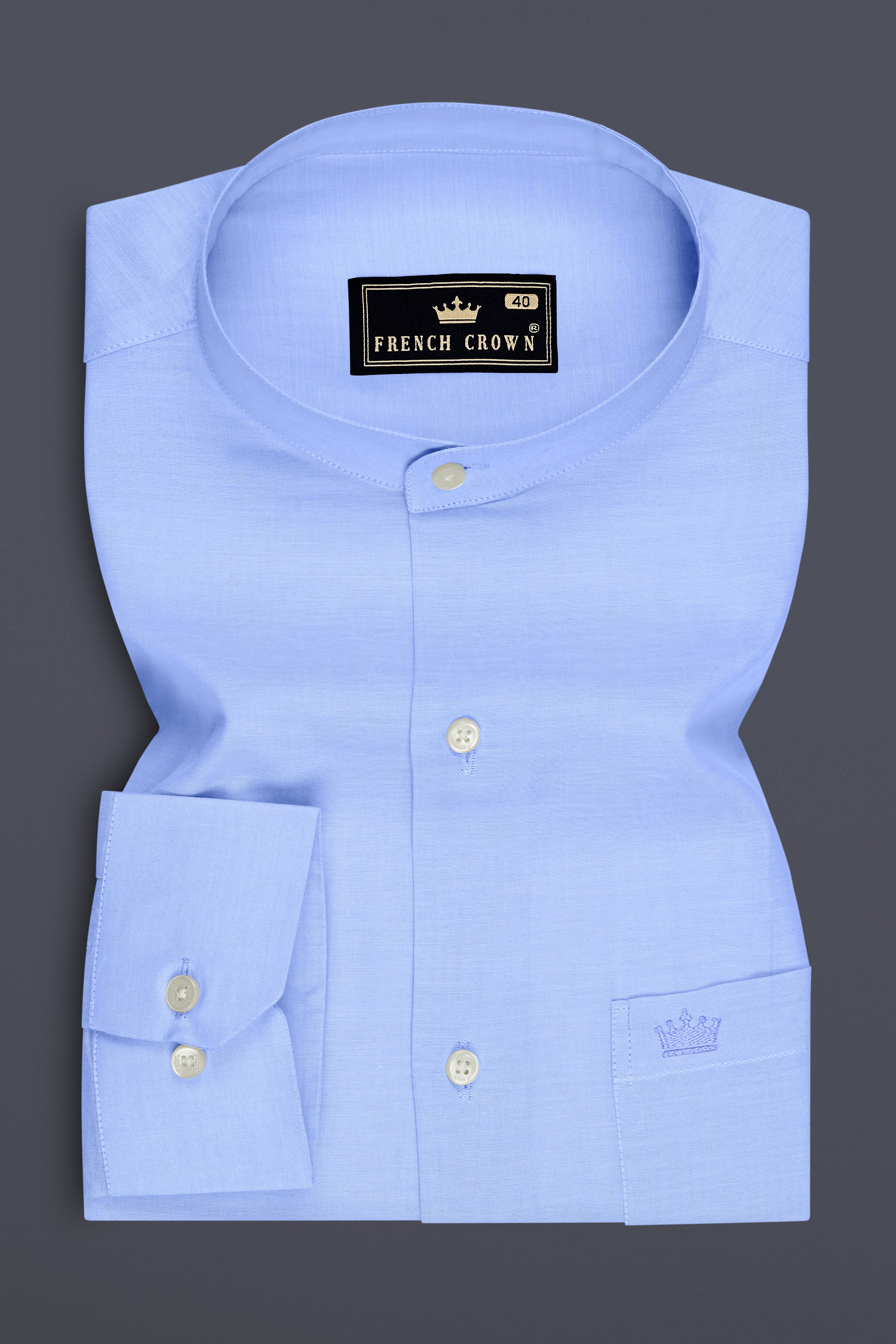 Aureon-Spindle Blue Light Weight Super Soft Premium Cotton Semi Formal Shirt