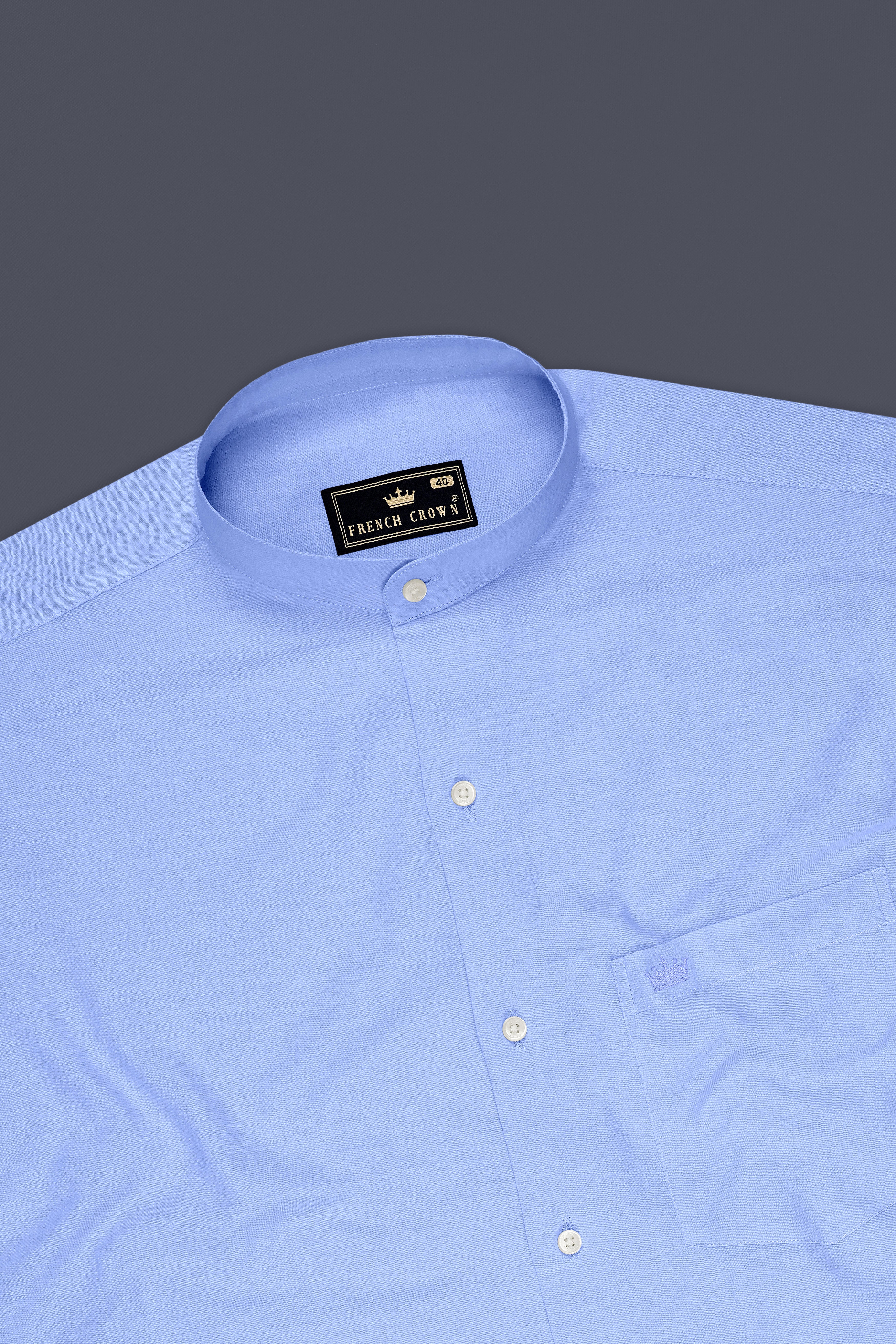 Aureon-Spindle Blue Light Weight Super Soft Premium Cotton Semi Formal Shirt