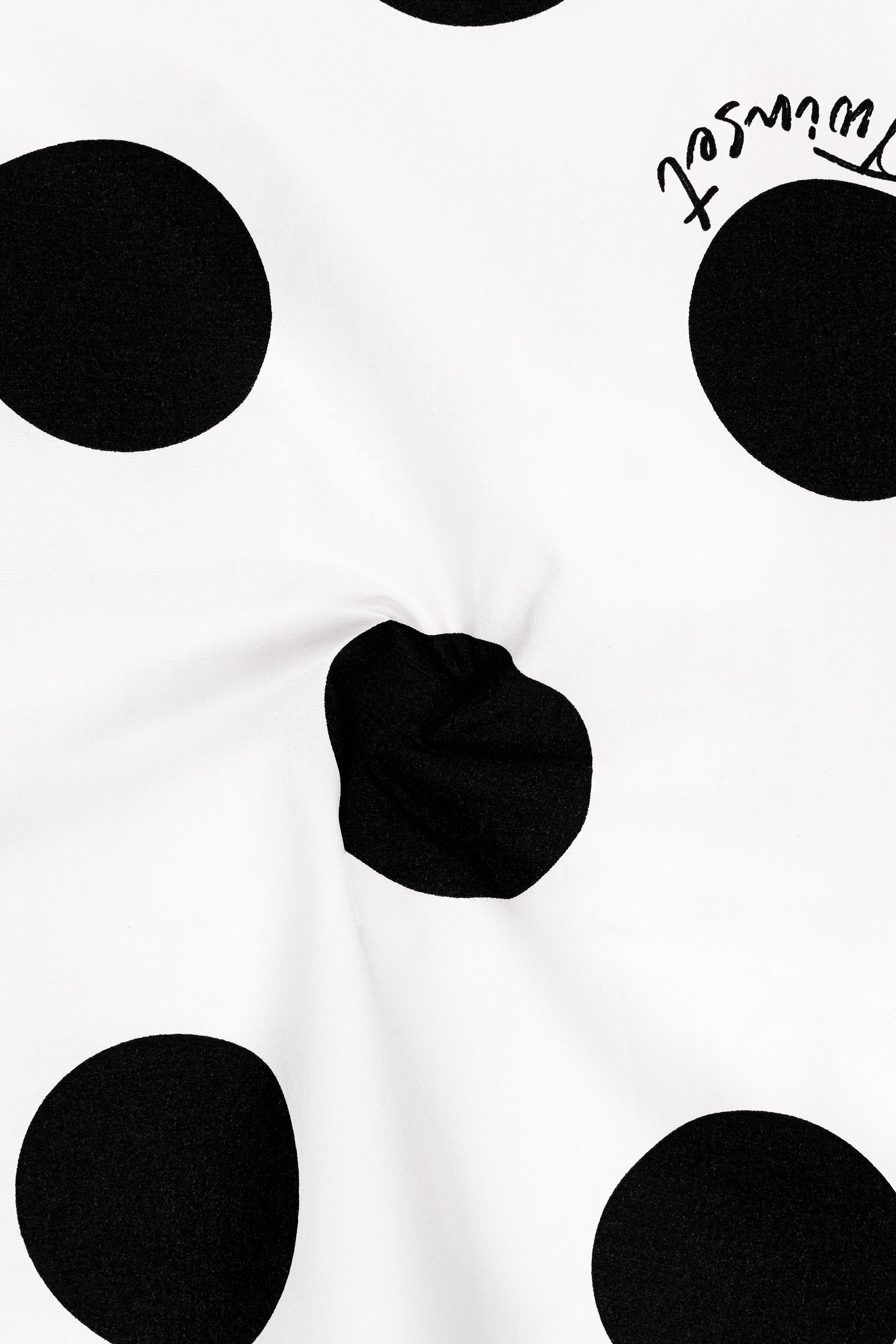 Dotique-Bright White And Jade Black Polka Dot Printed Super Soft Premium Cotton Casual Shirt