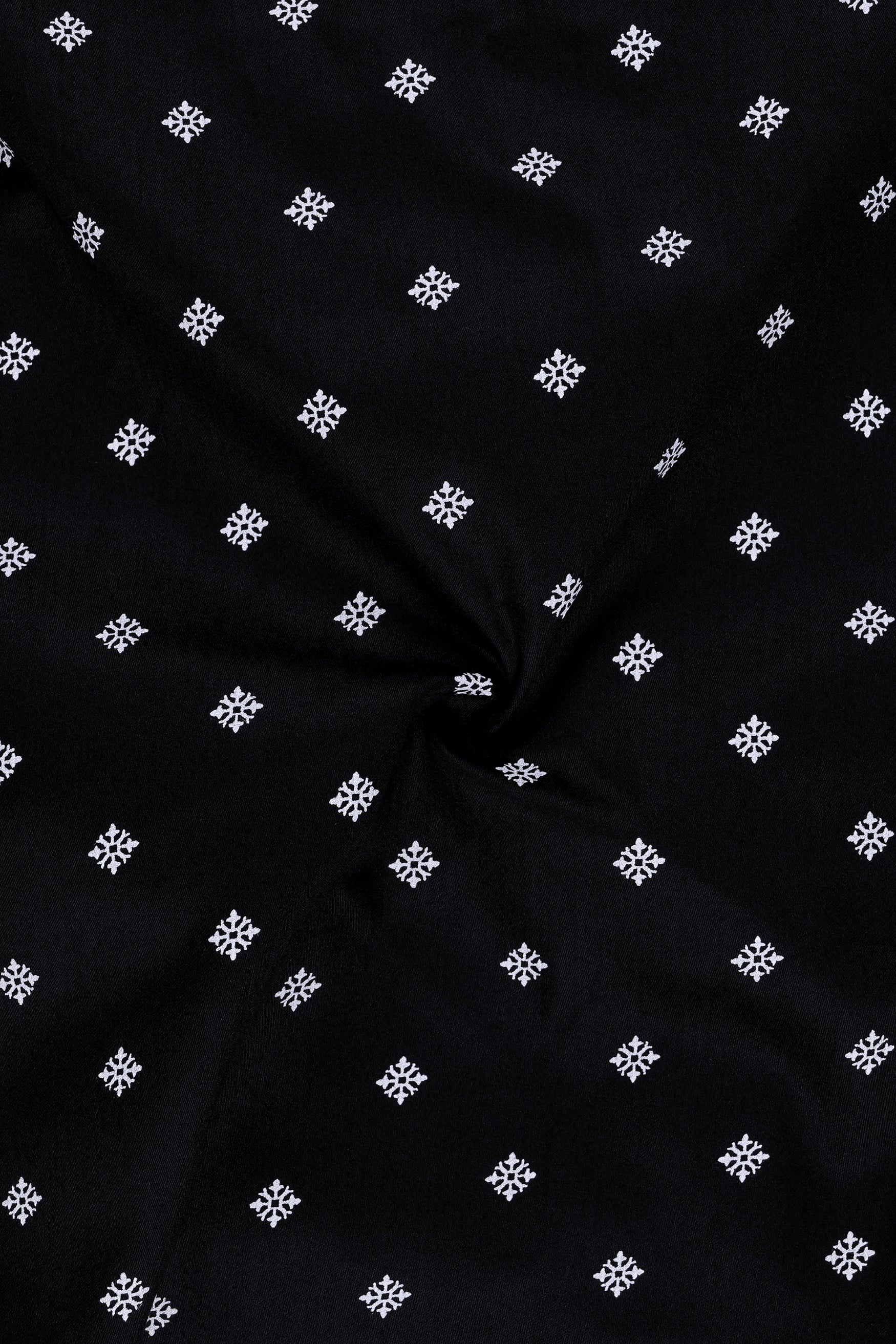 Eclat-Jade Black Printed Subtle Sheen Super Soft Premium Cotton Dress Shirt