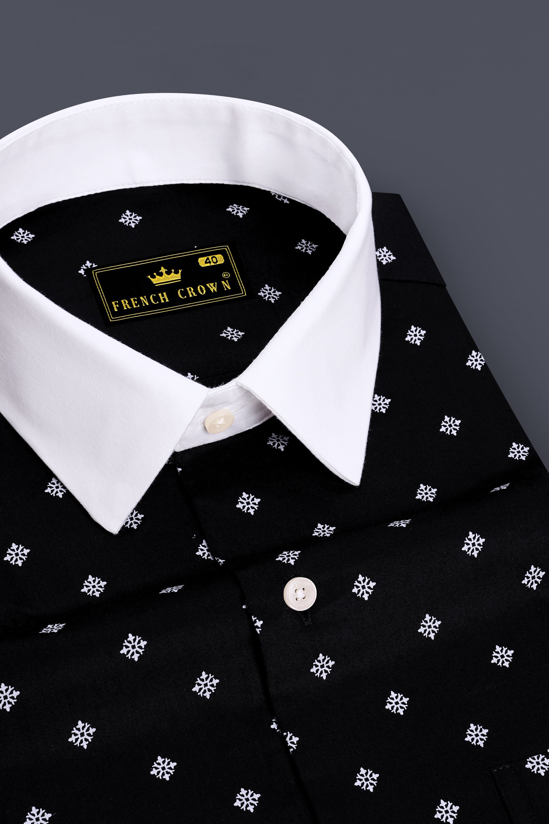 Eclat-Jade Black Printed Subtle Sheen Super Soft Premium Cotton Dress Shirt