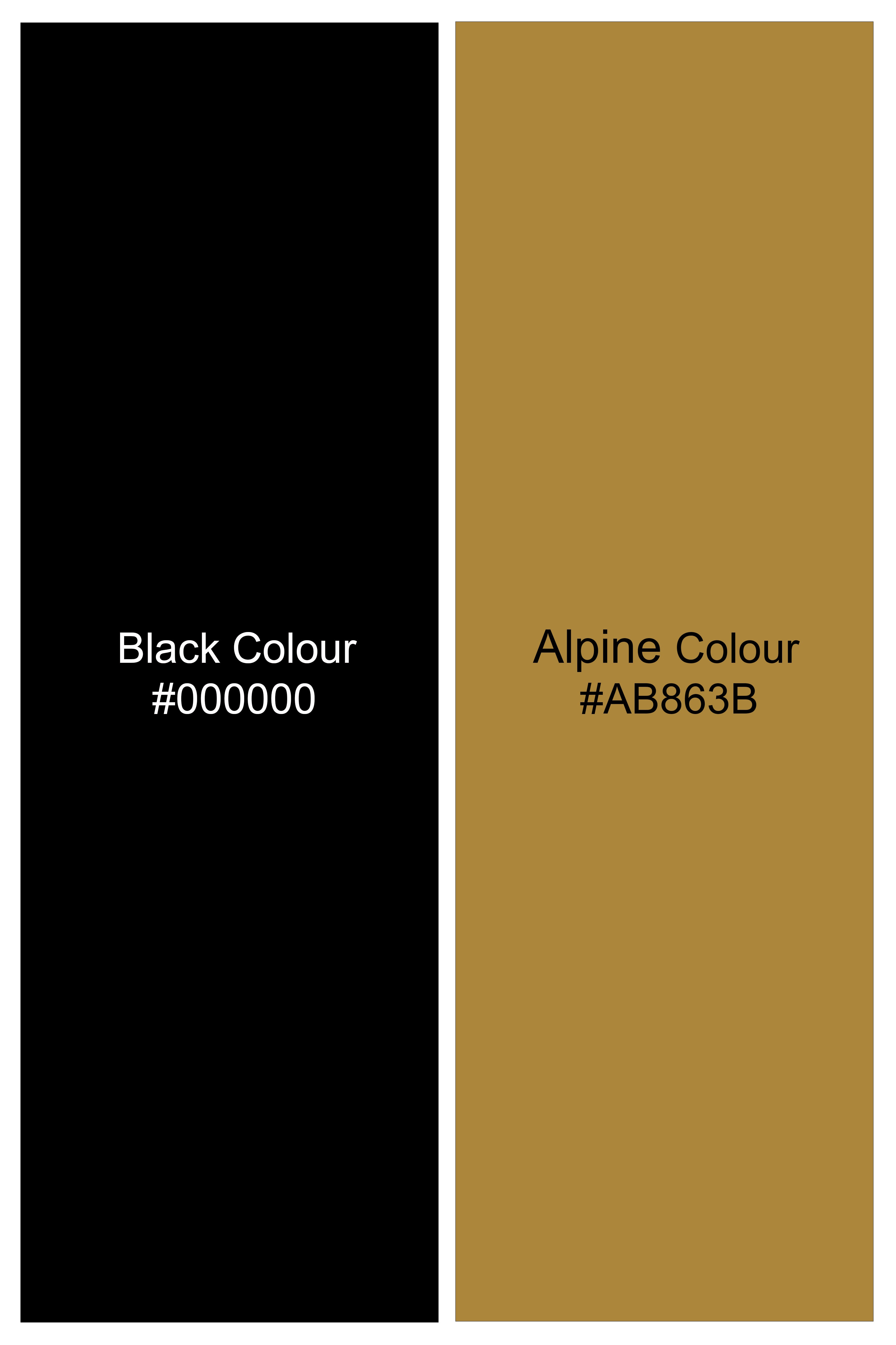 Lustre-Jade Black And Alpine Brown Pin Striped Subtle Sheen Super Soft Premium Cotton Dress Shirt