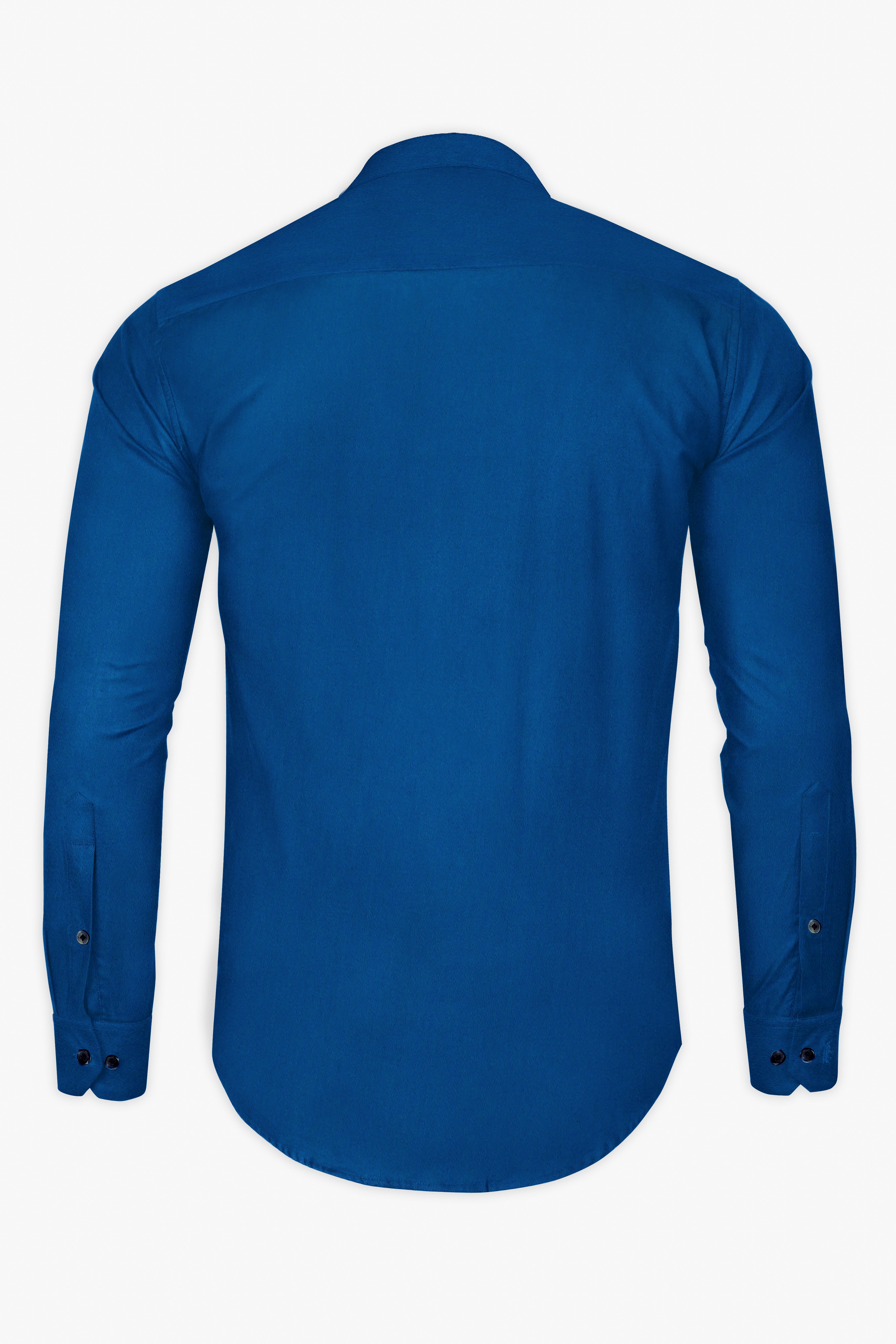Regal-Congress Blue Subtle Sheen Super Soft Premium Cotton Casual Designer Shirt