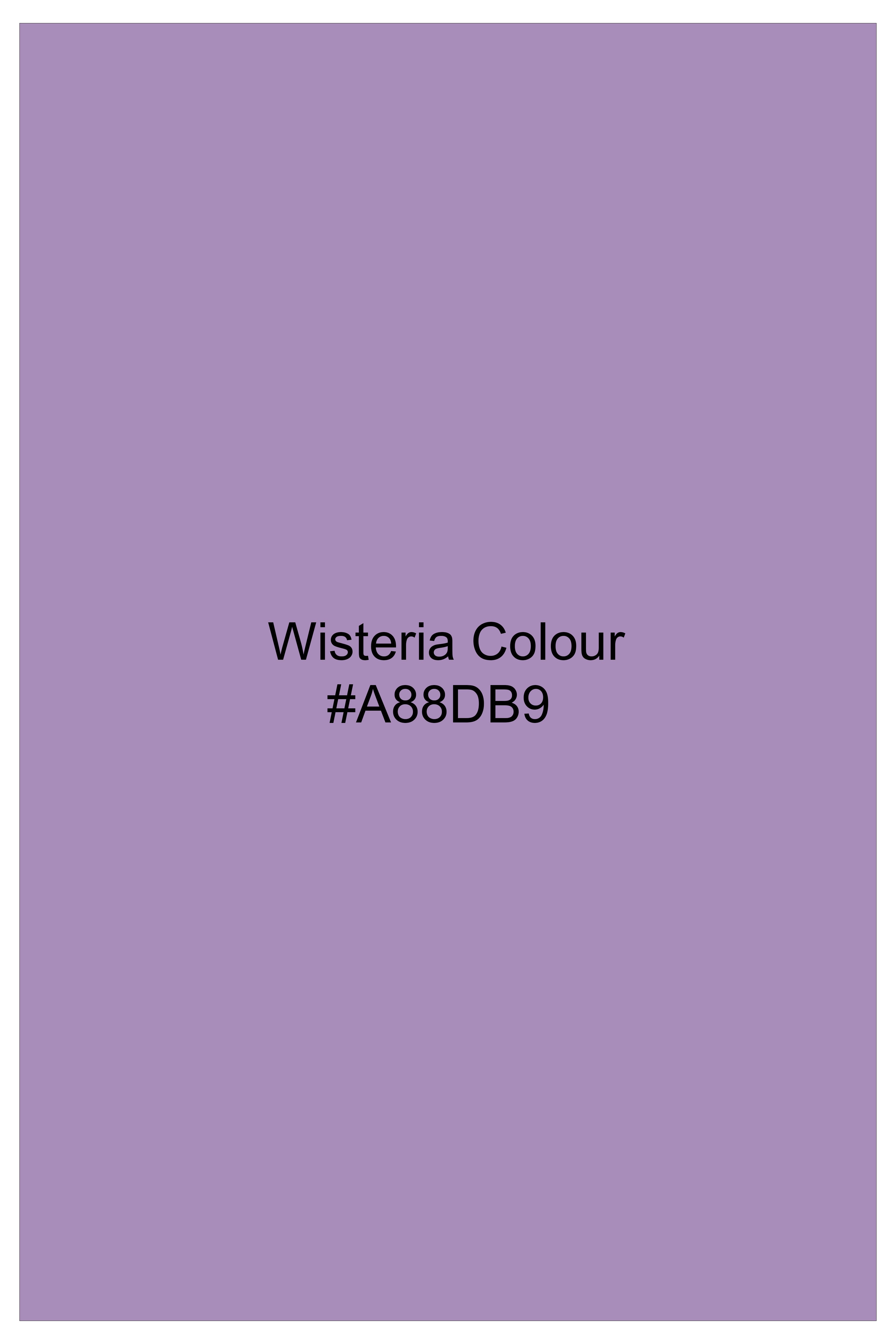 Violet-Wisteria Purple Printed Dobby Premium Giza Cotton Dress Shirt