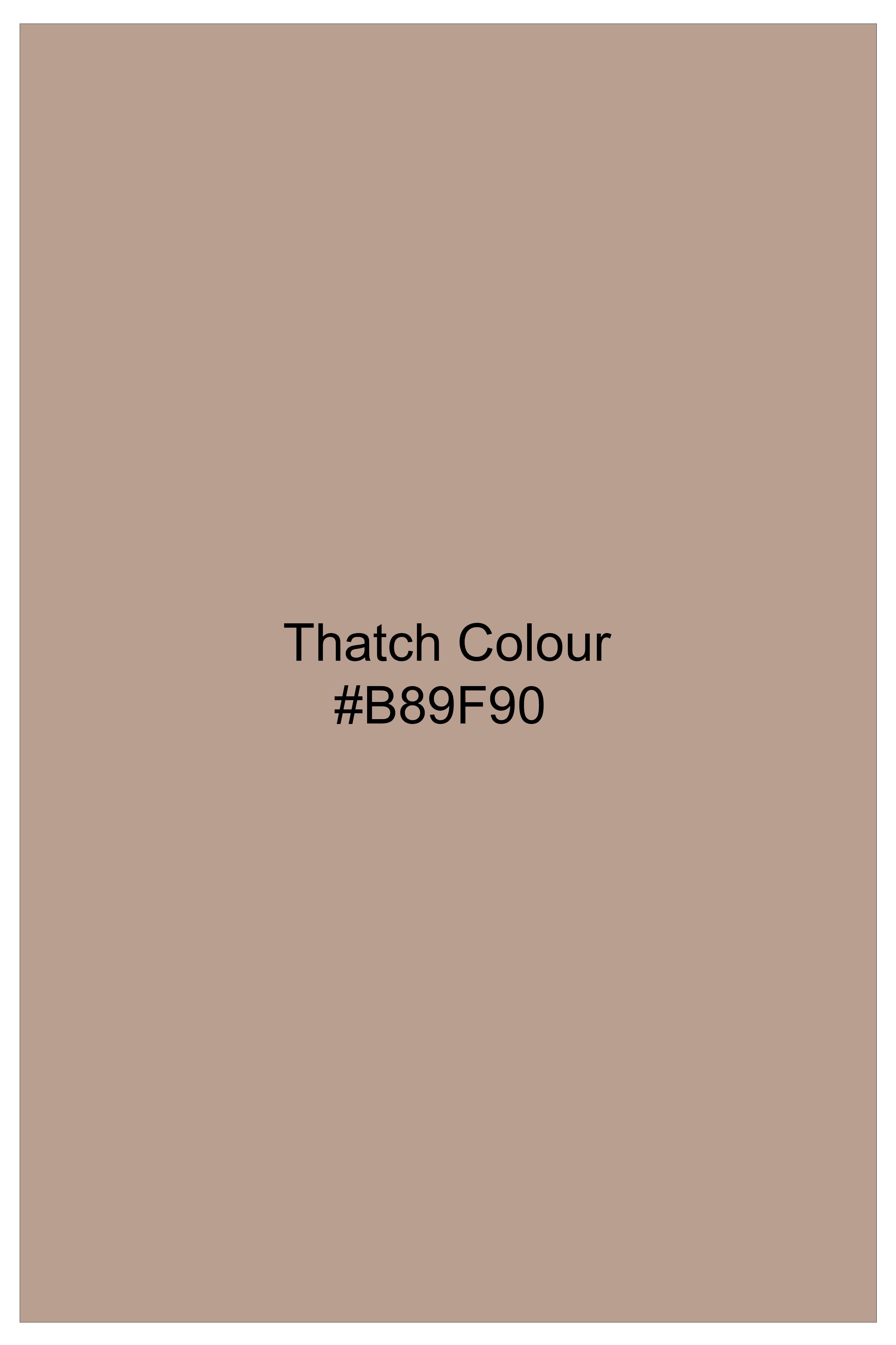 Forge-Thatch Brown Printed heavyweight Oxford Premium Cotton Casual Shirt