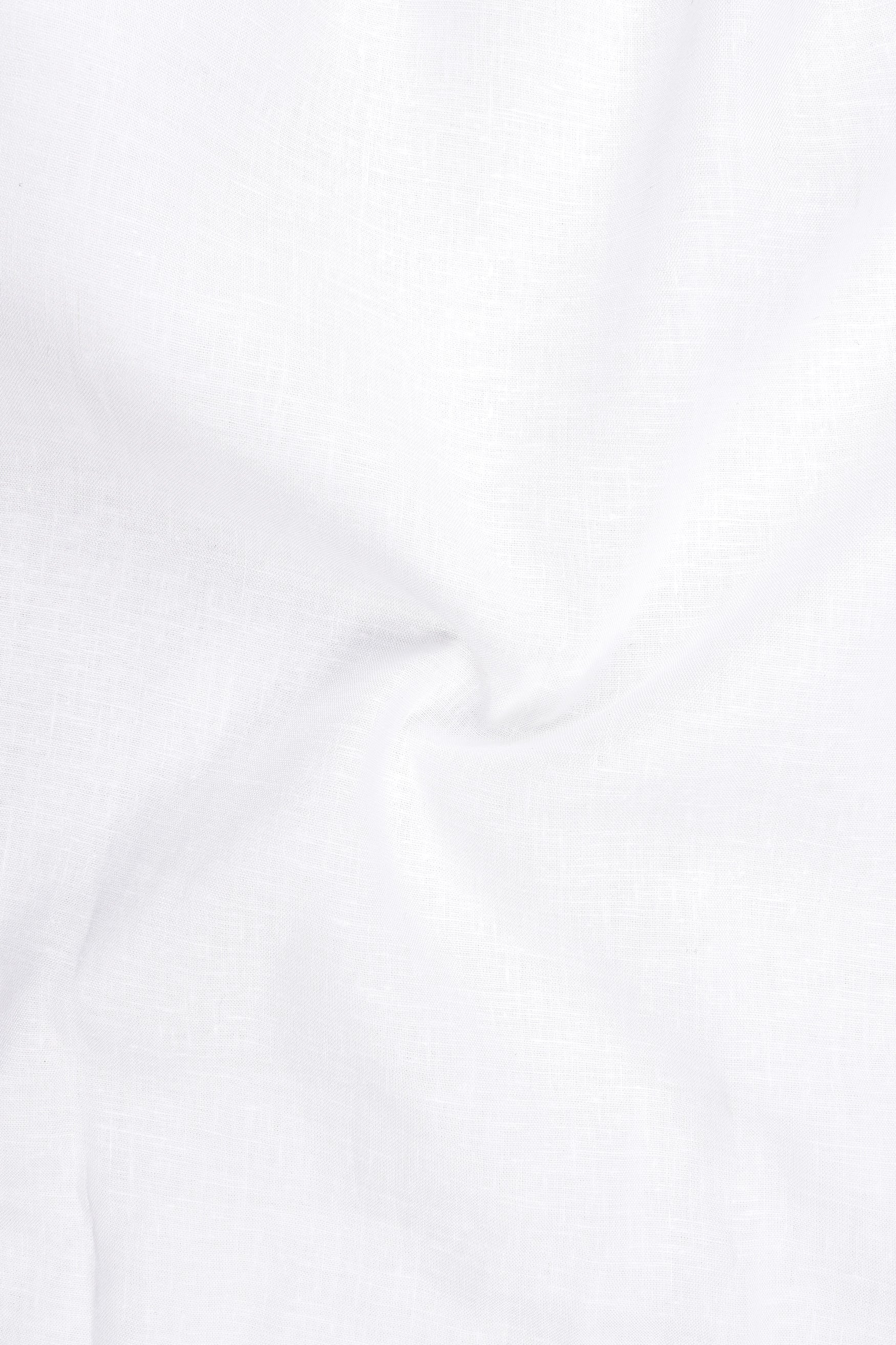 Zenith-Bright White Luxurious Linen Dress Shirt