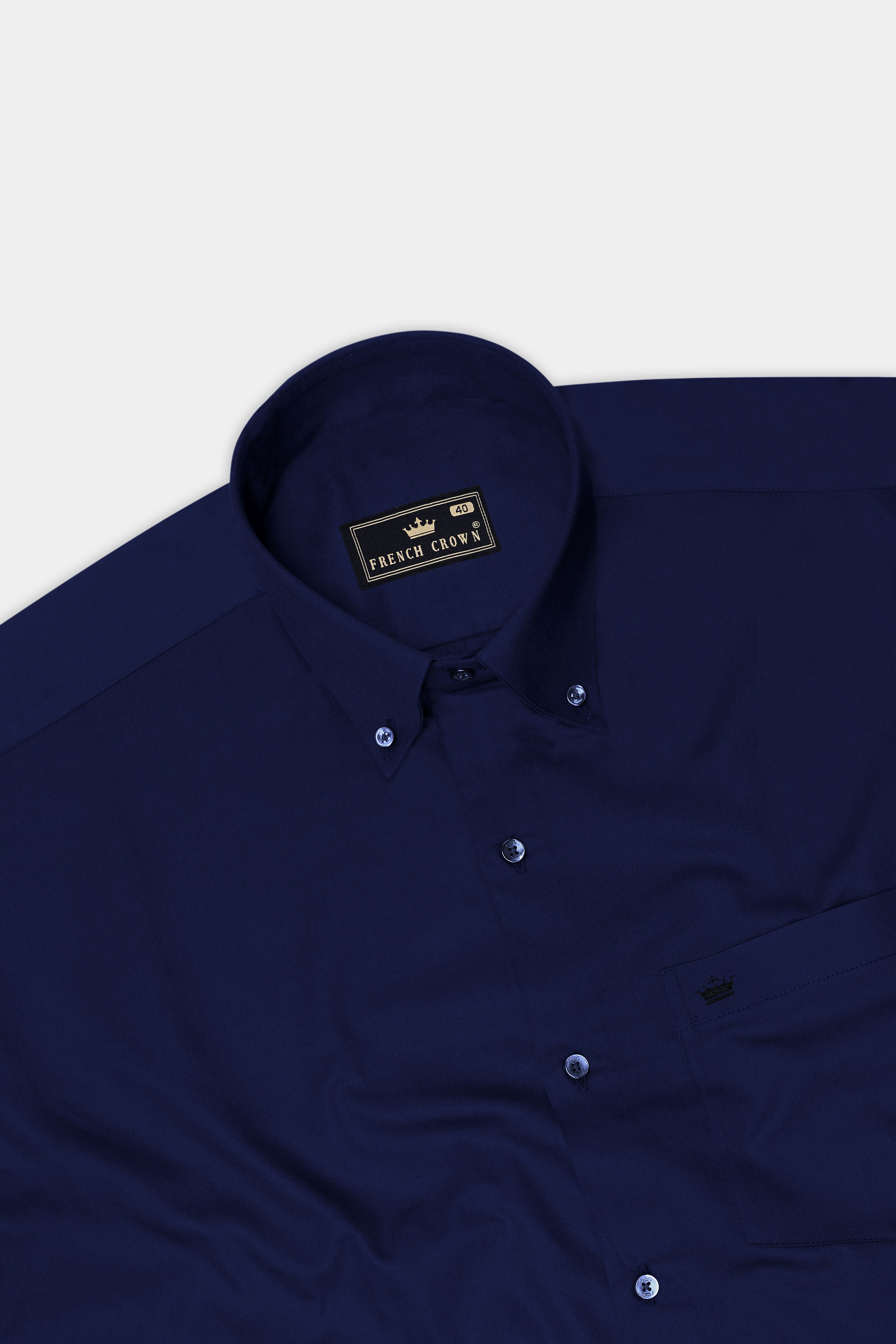 Bleunoir-Midnight Blue Subtle Sheen Super Soft Premium Button Down Dress Shirt